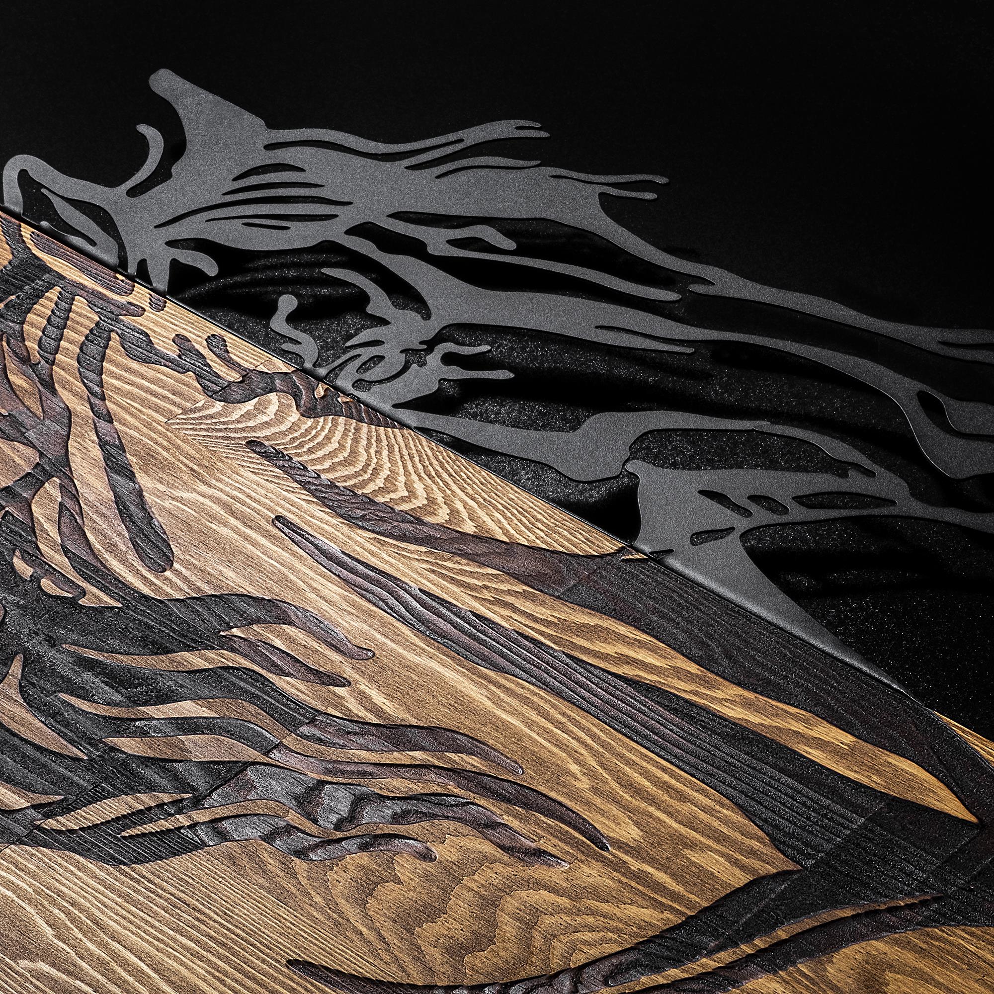 MA-398 Ahşap Metal Duvar Tablosu | ByLamp