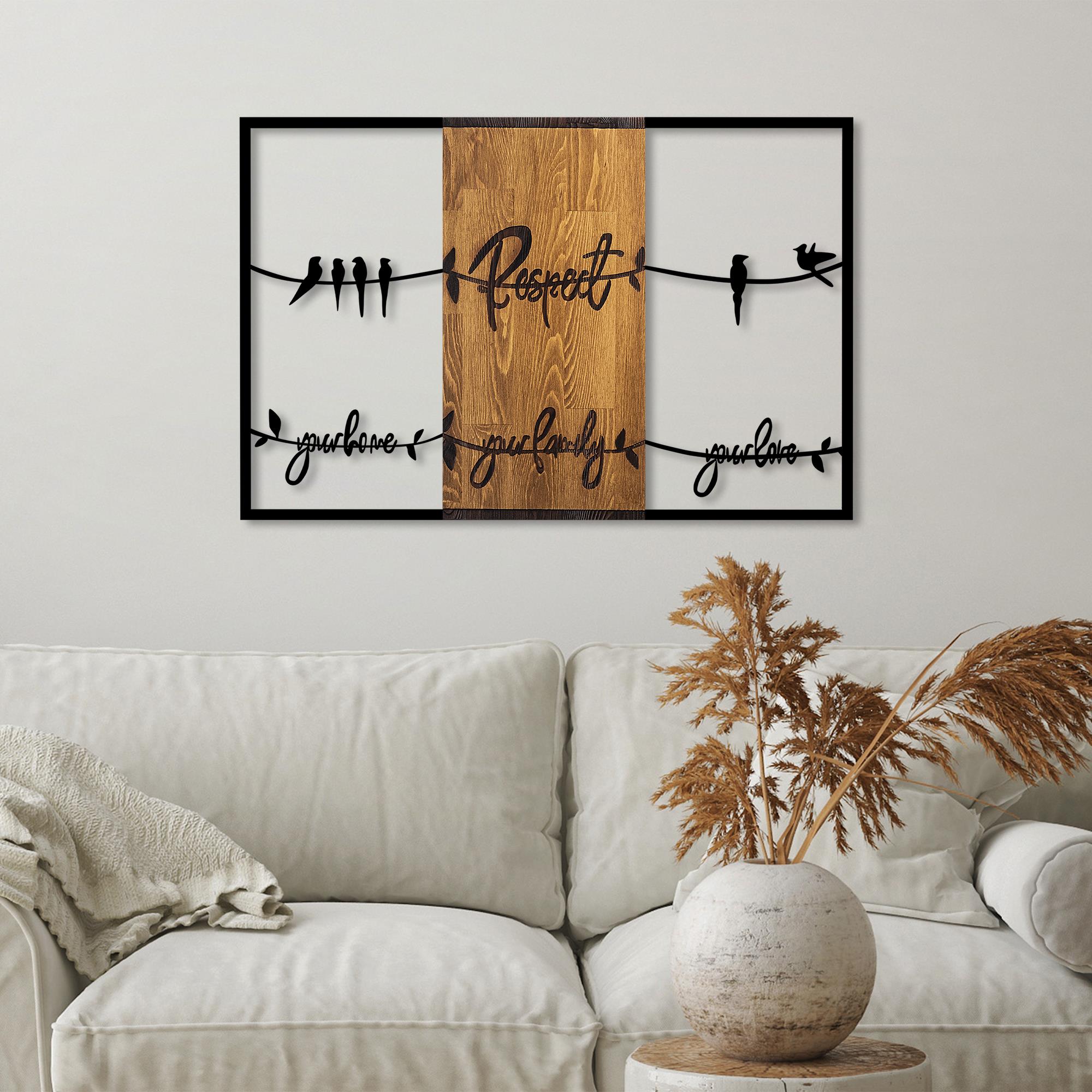 MA-399 Ahşap Metal Duvar Tablosu | ByLamp