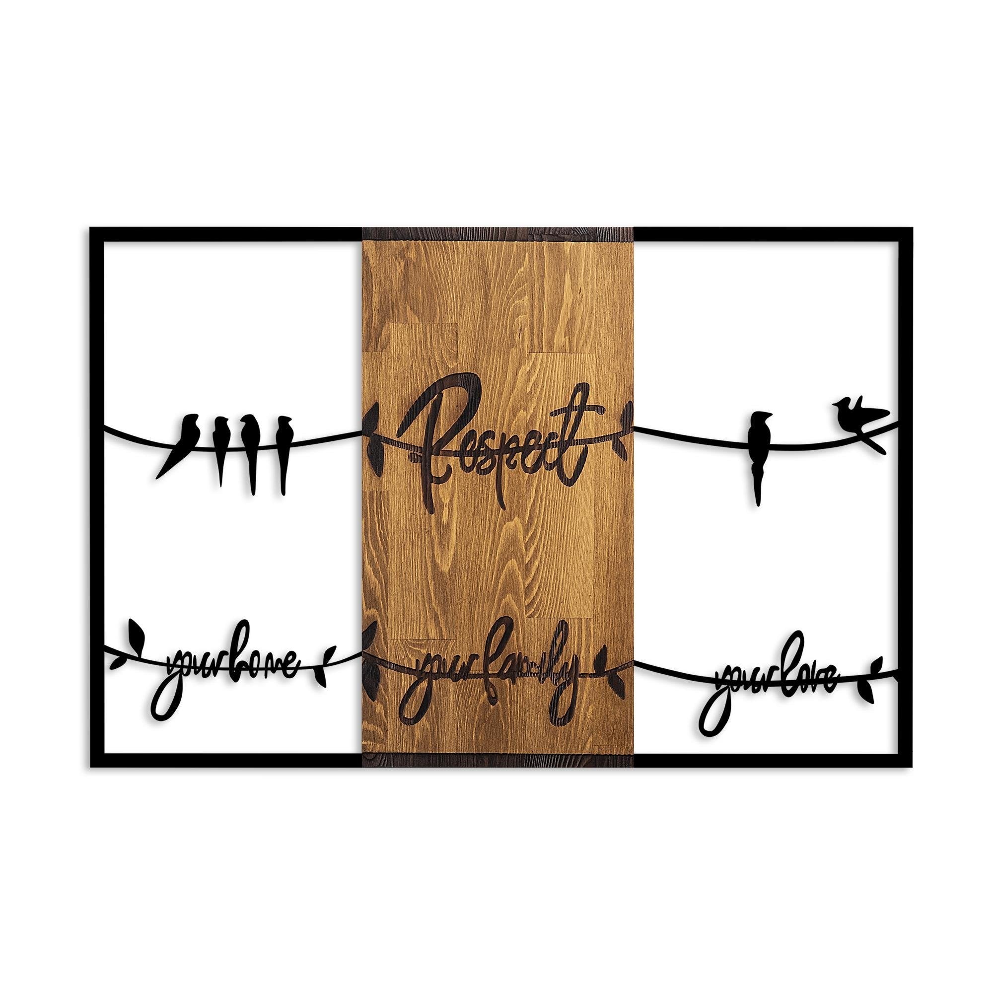 MA-399 Ahşap Metal Duvar Tablosu | ByLamp