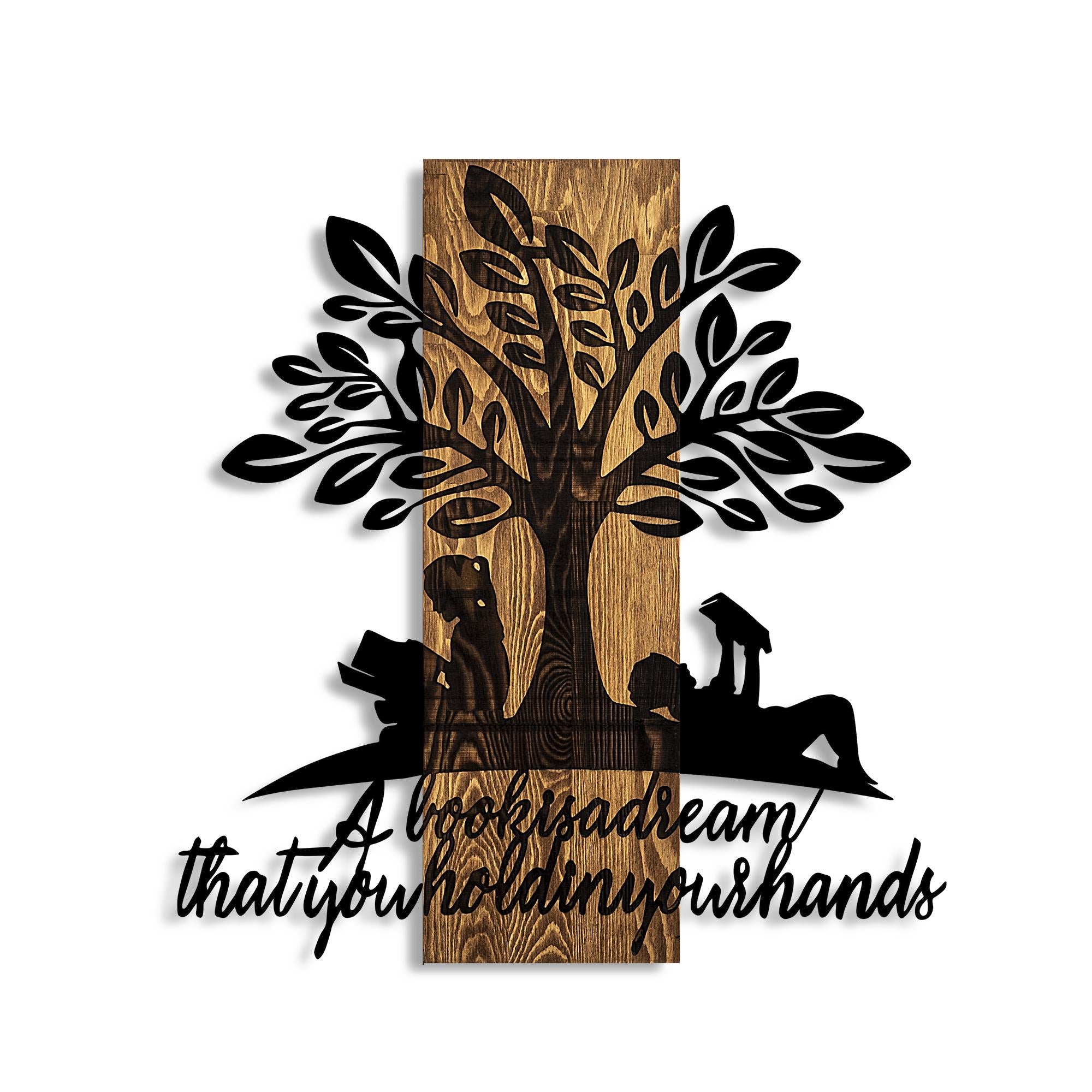 MA-401 Ahşap Metal Duvar Tablosu | ByLamp