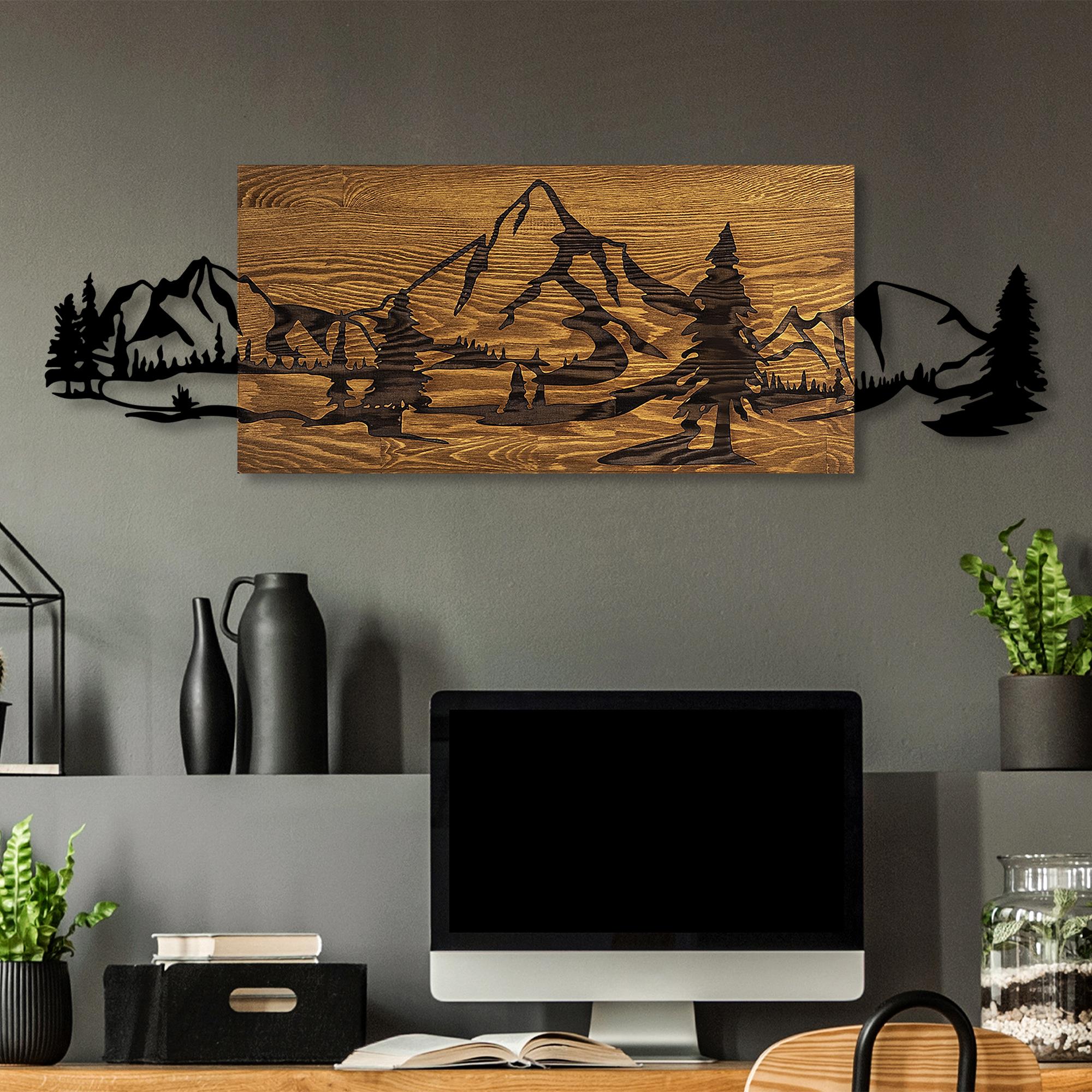 MA-403 Ahşap Metal Duvar Tablosu | ByLamp