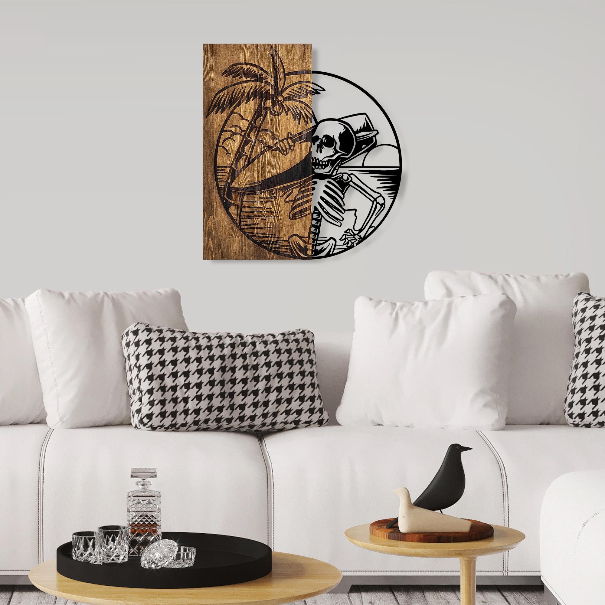 MA-404 Ahşap Metal Duvar Tablosu | ByLamp