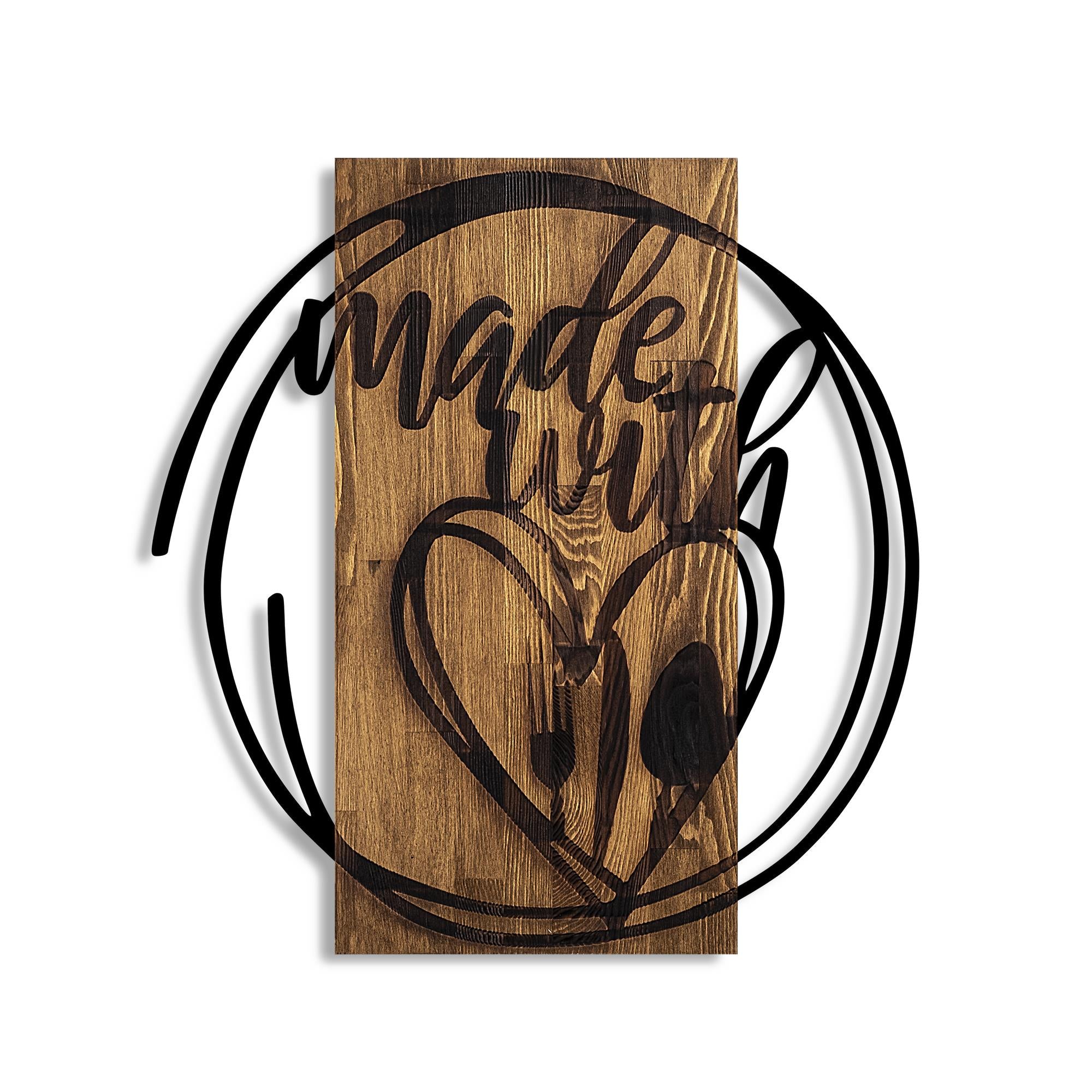 MA-405 Ahşap Metal Duvar Tablosu | ByLamp