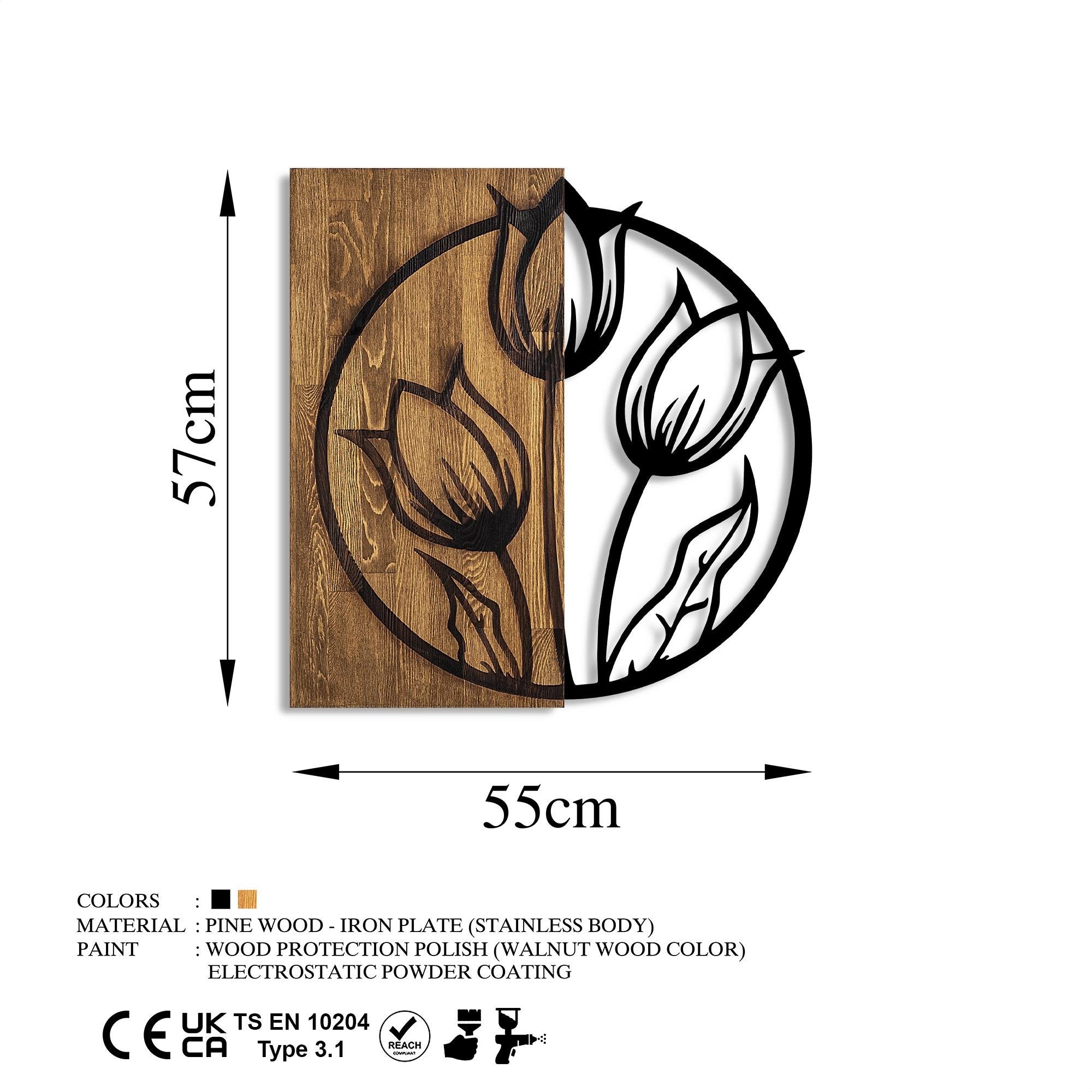 MA-406 Ahşap Metal Duvar Tablosu | ByLamp