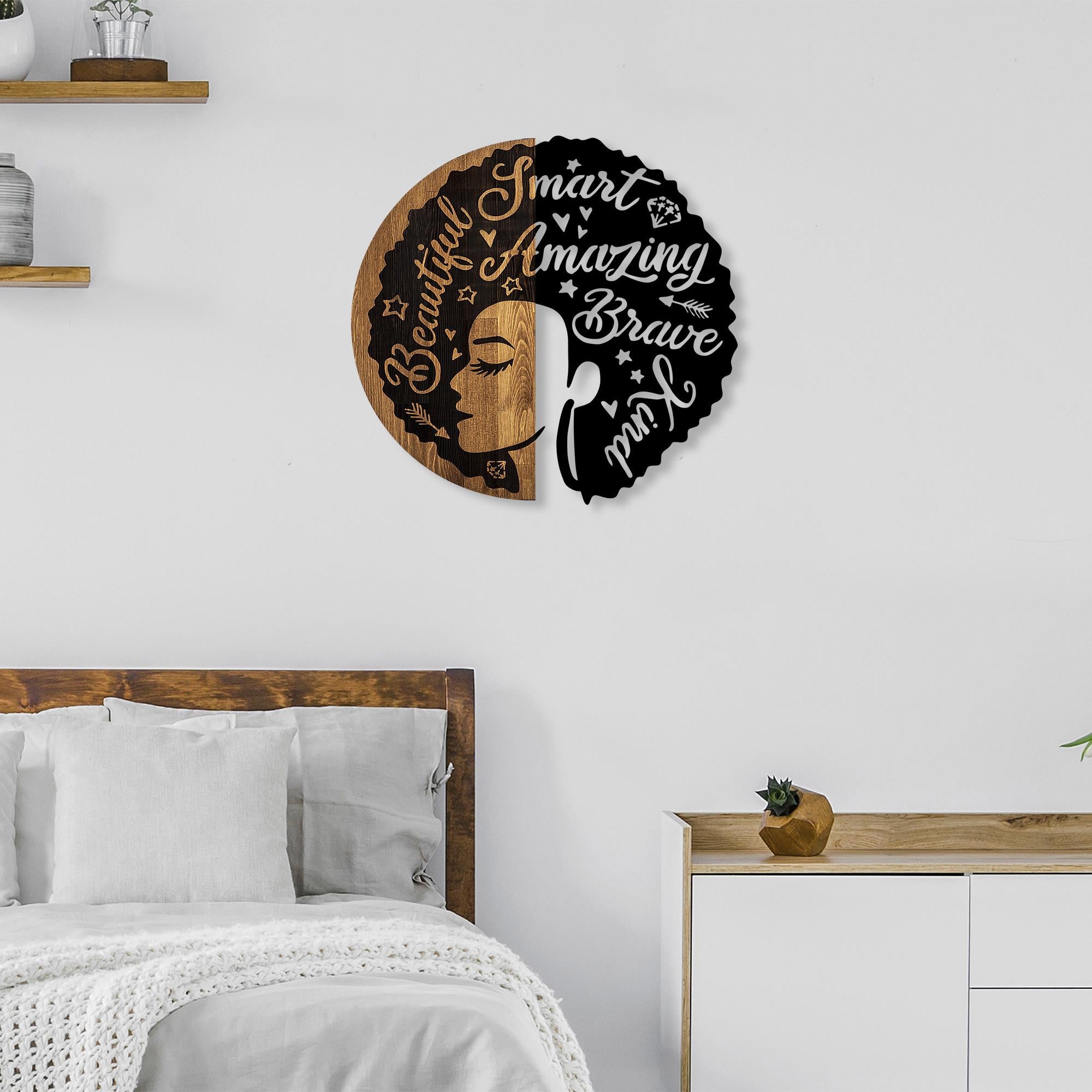 MA-412 Ahşap Metal Duvar Tablosu | ByLamp