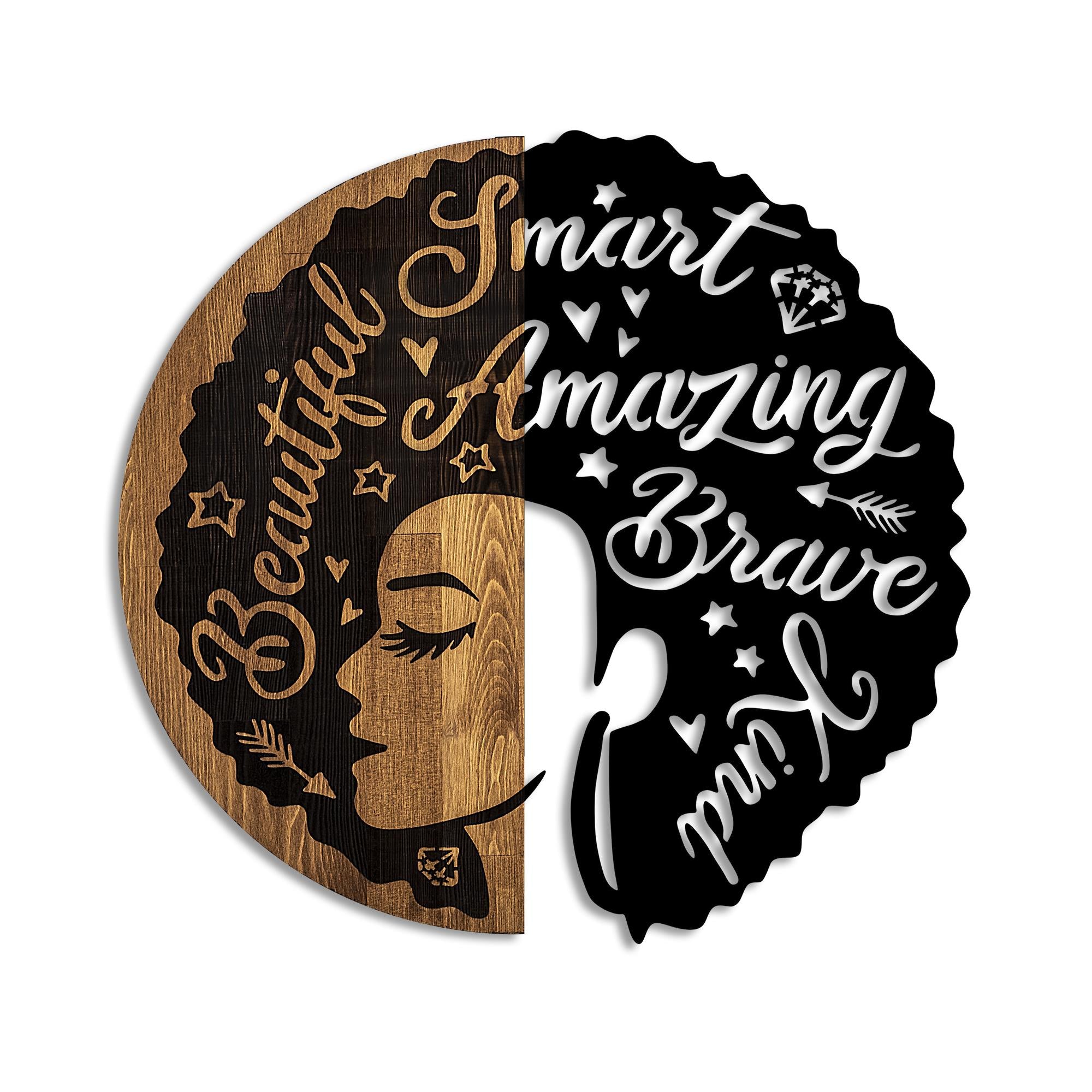 MA-412 Ahşap Metal Duvar Tablosu | ByLamp