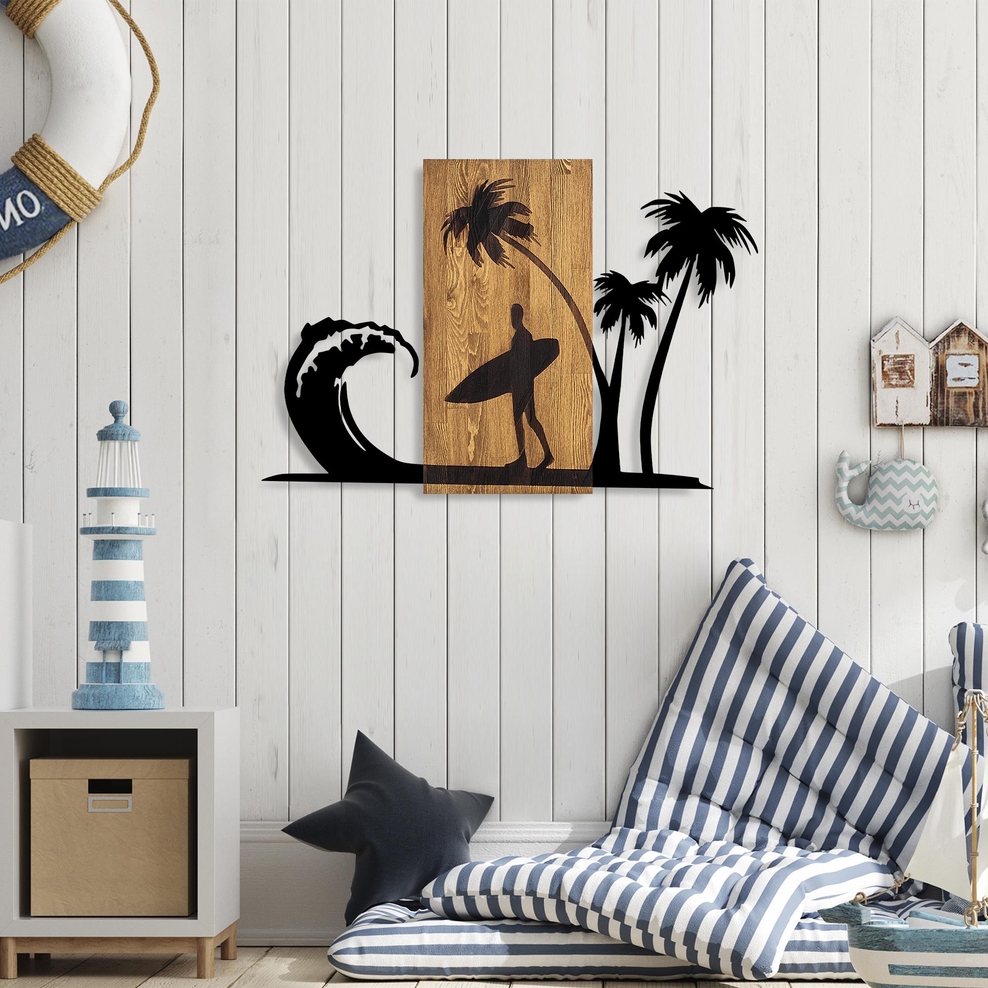 MA-413 Ahşap Metal Duvar Tablosu | ByLamp