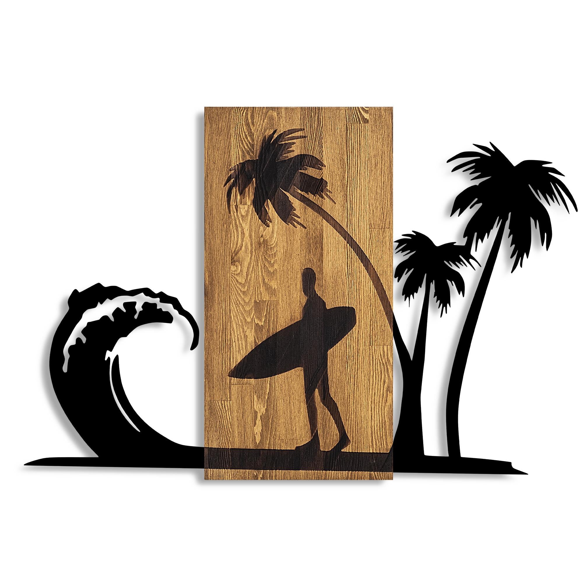 MA-413 Ahşap Metal Duvar Tablosu | ByLamp