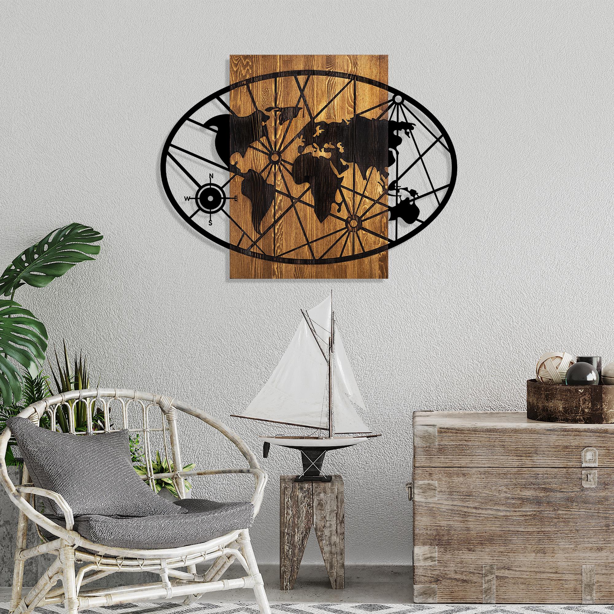 MA-419 Ahşap Metal Duvar Tablosu | ByLamp