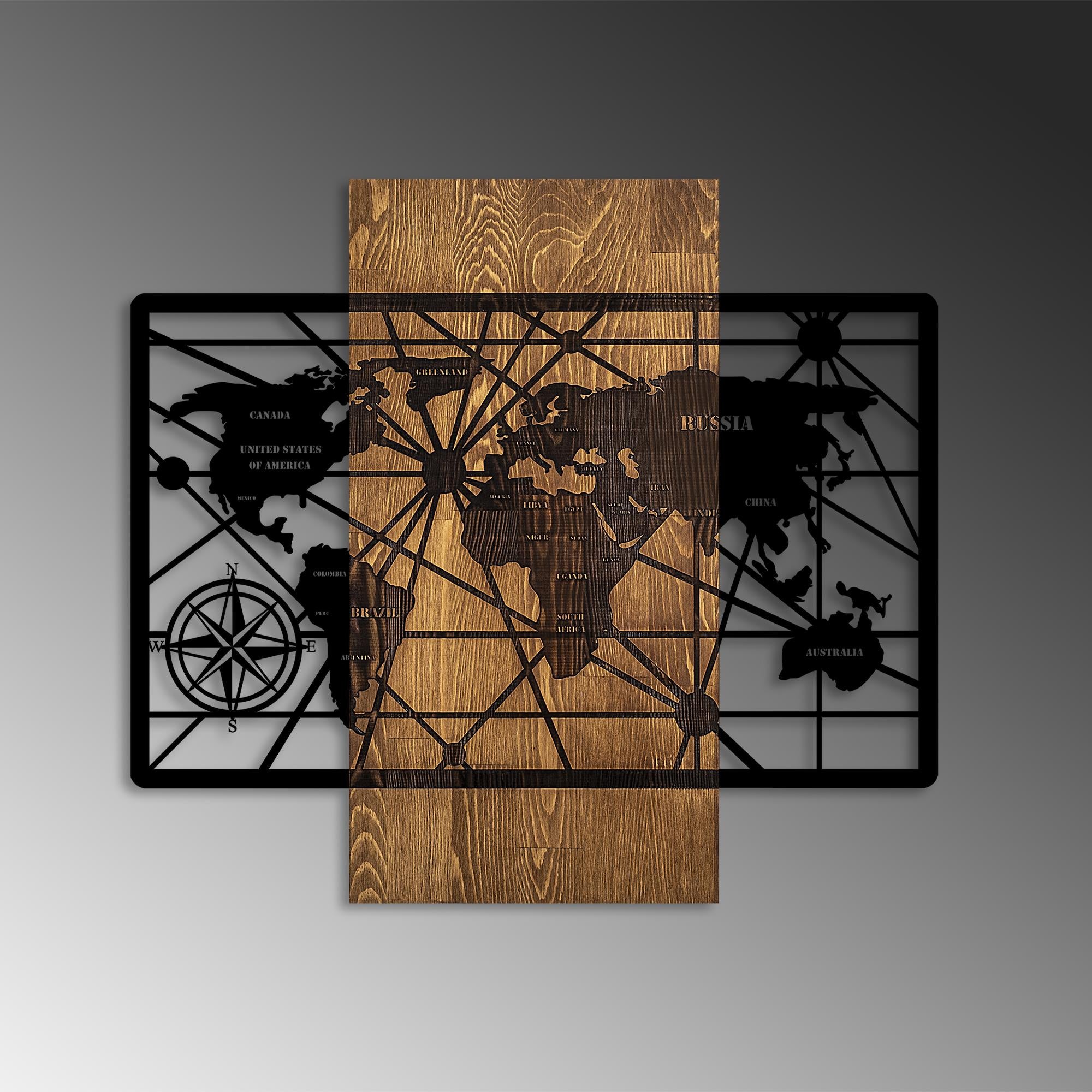 MA-424 Ahşap Metal Duvar Tablosu | ByLamp