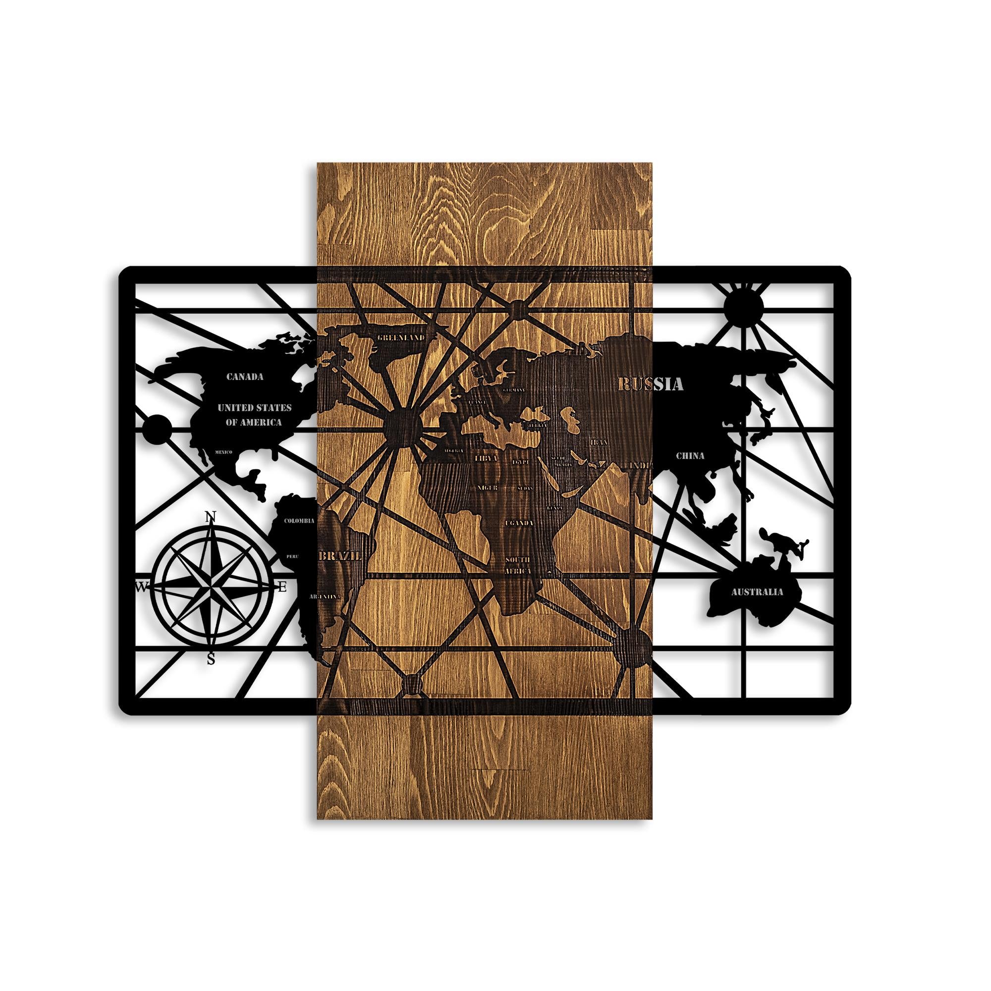 MA-424 Ahşap Metal Duvar Tablosu | ByLamp