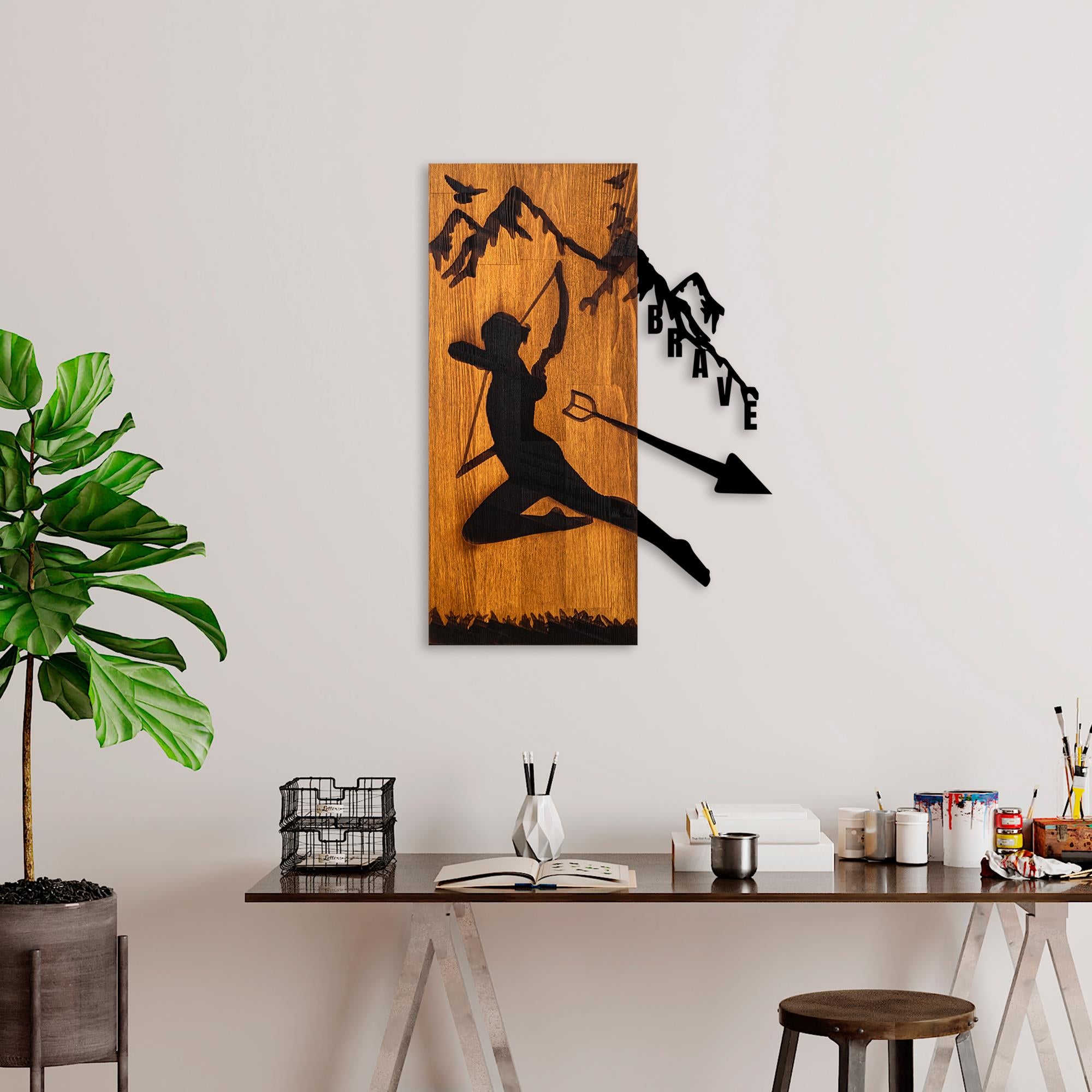 MA-430 Ahşap Metal Duvar Tablosu | ByLamp