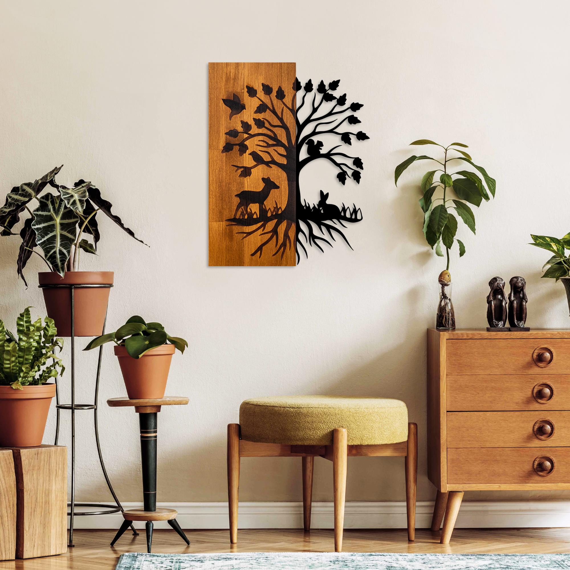 MA-434 Ahşap Metal Duvar Tablosu | ByLamp