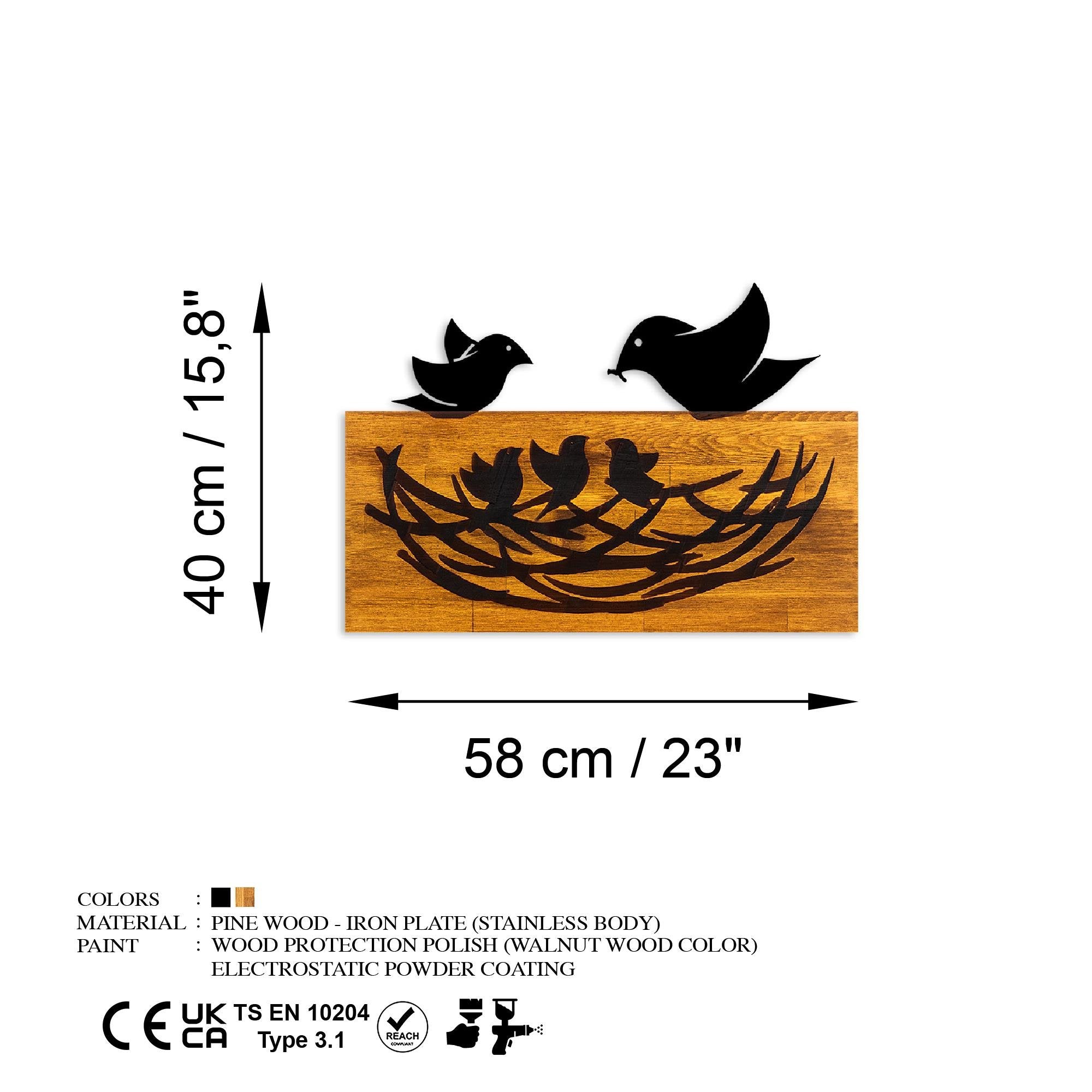 MA-443 Ahşap Metal Duvar Tablosu | ByLamp