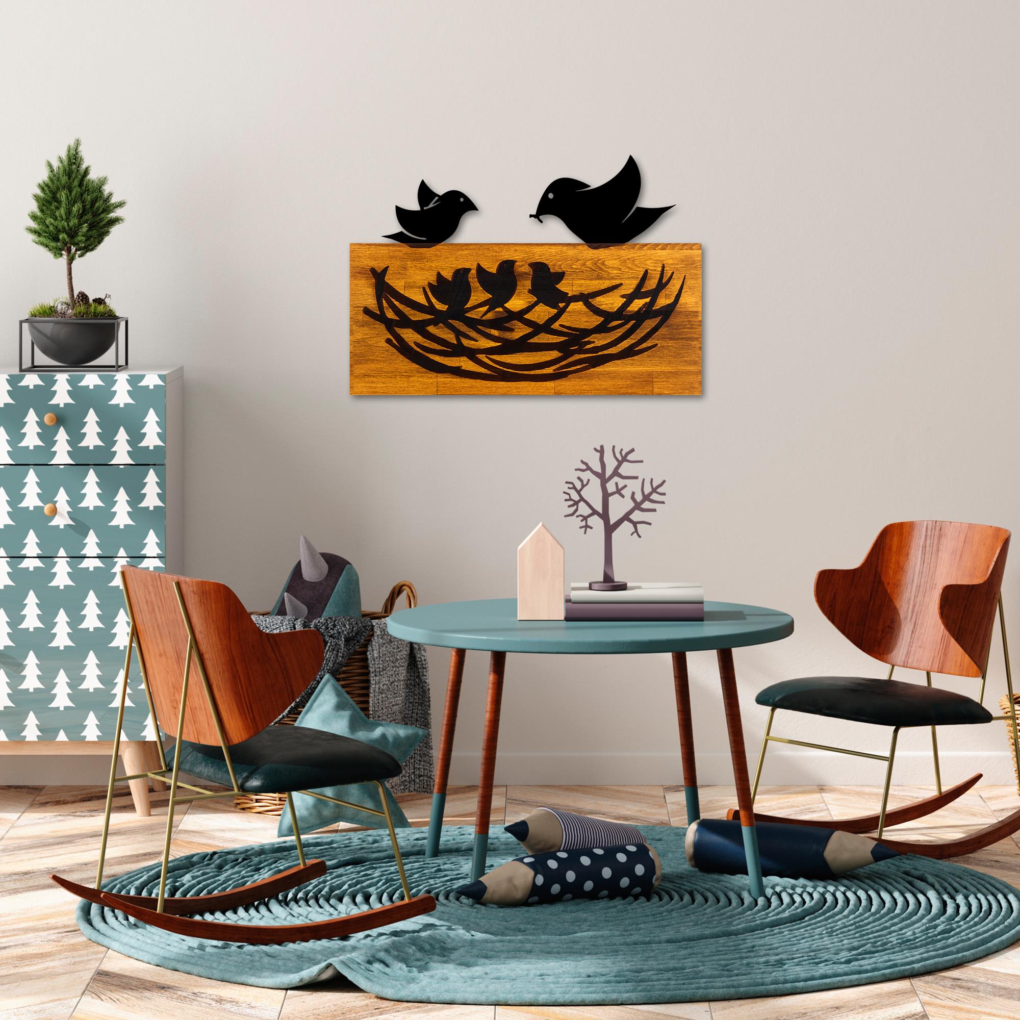 MA-443 Ahşap Metal Duvar Tablosu | ByLamp