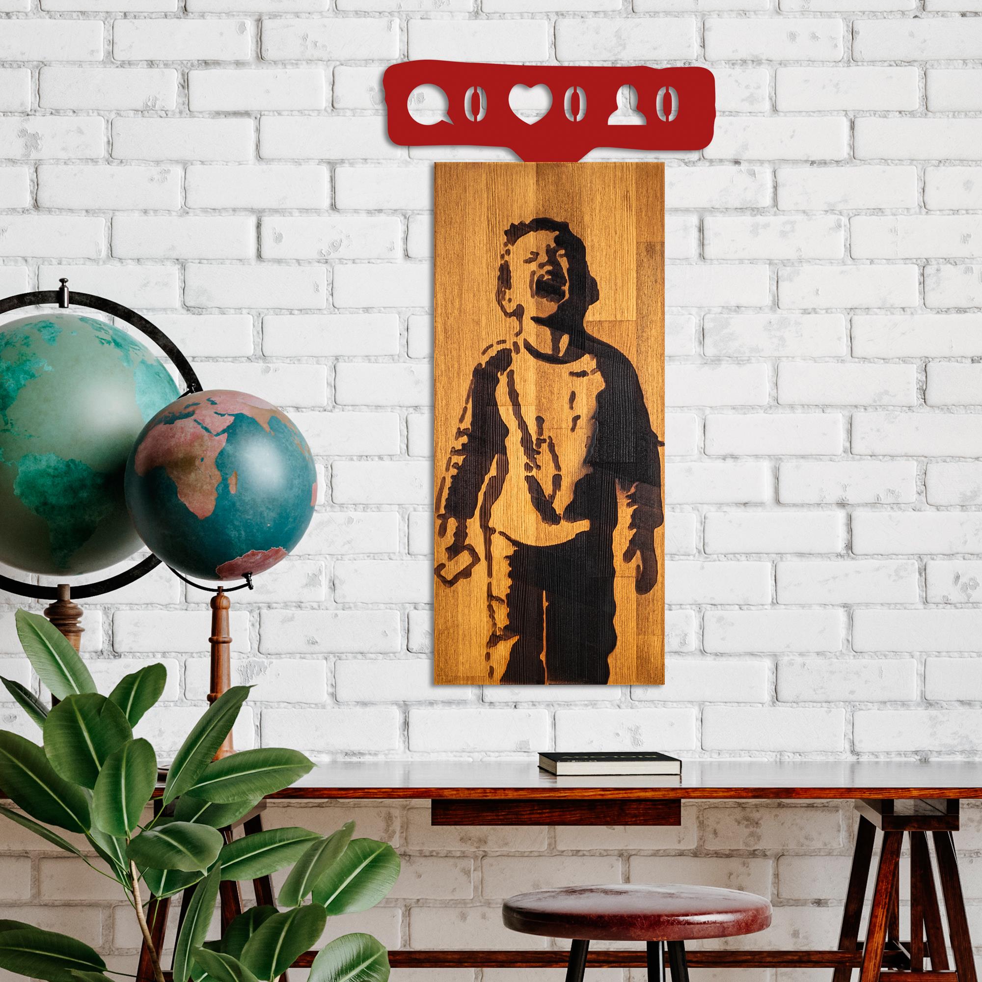 MA-444 Ahşap Metal Duvar Tablosu | ByLamp