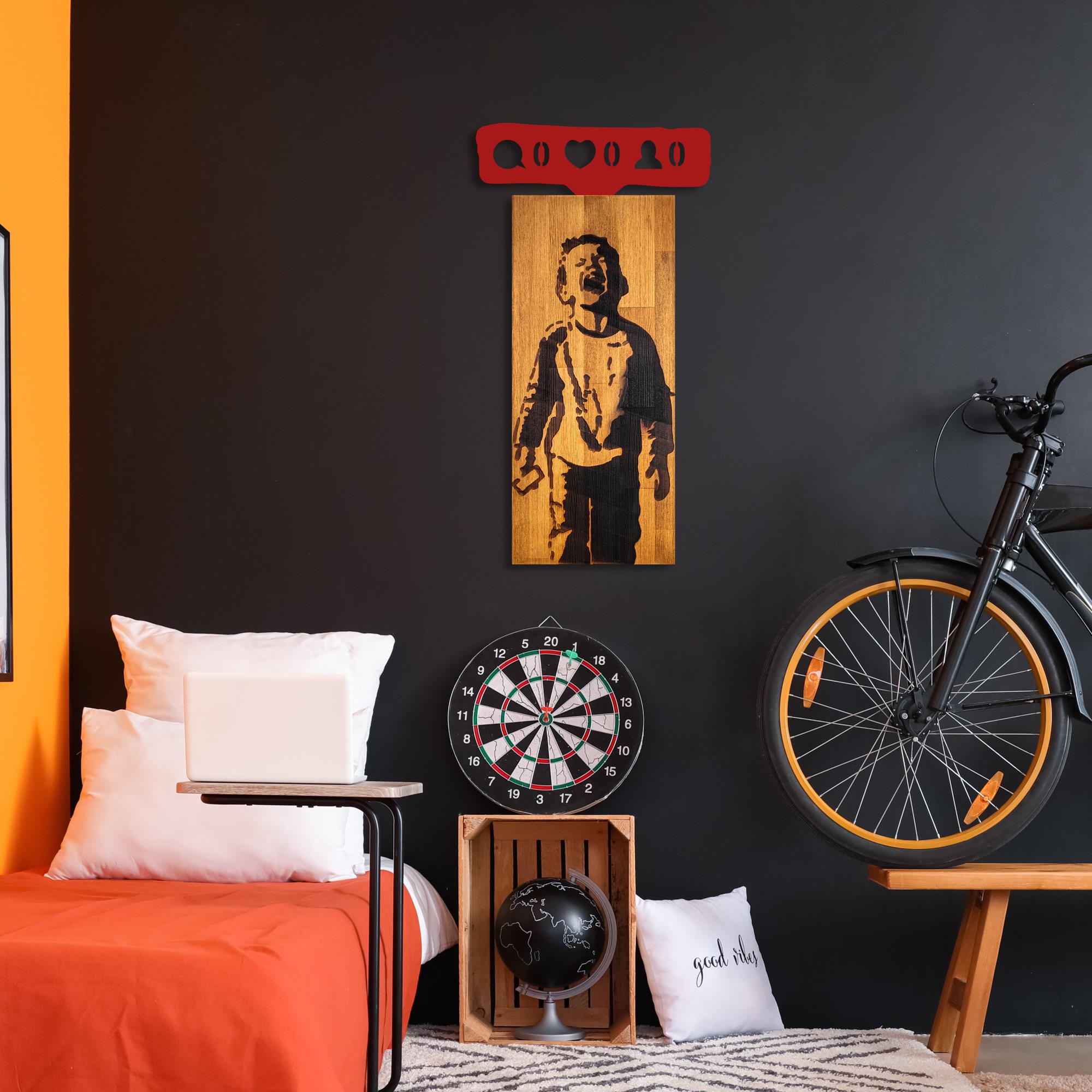 MA-444 Ahşap Metal Duvar Tablosu | ByLamp