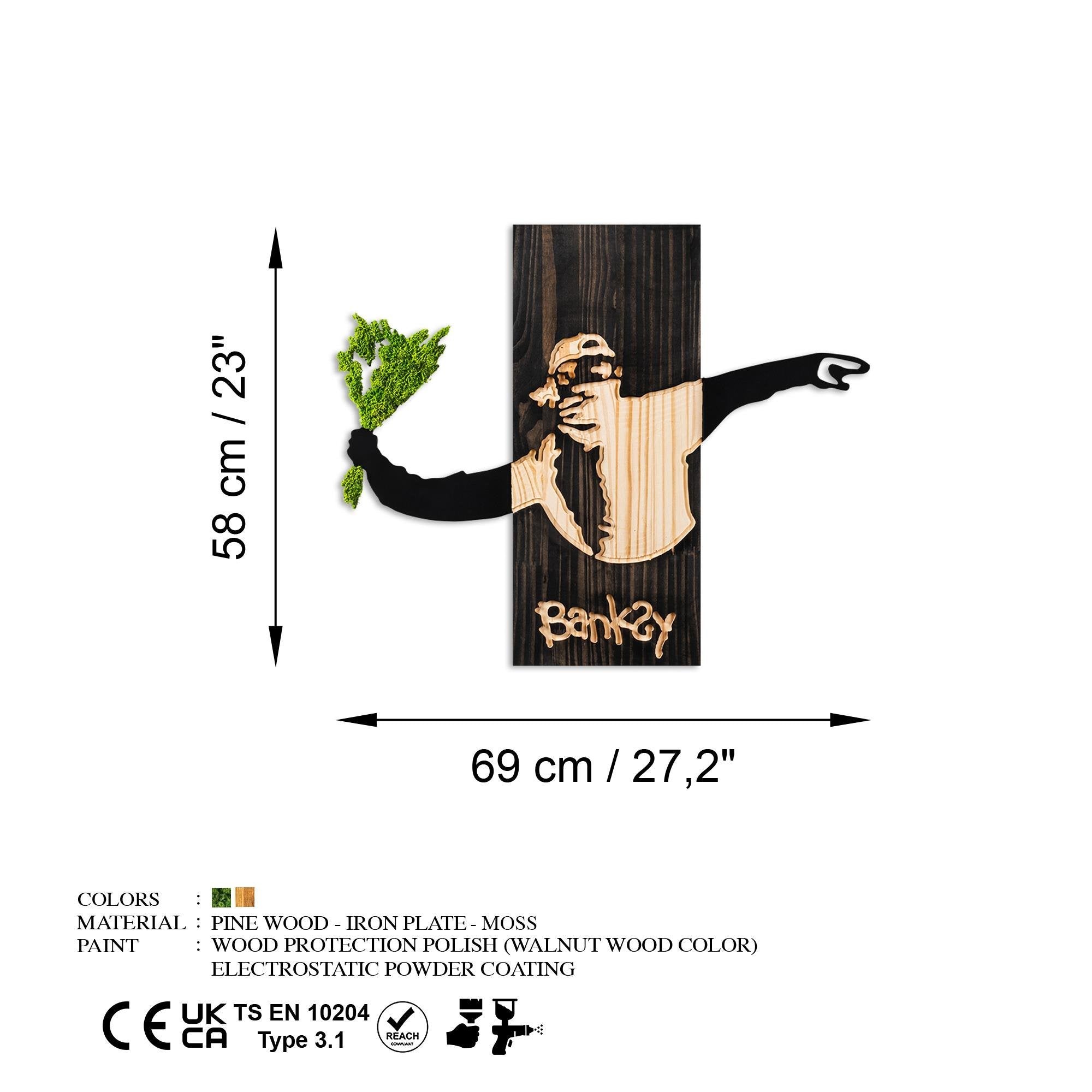 MA-445-A Dekoratif Yosun Duvar Tablosu | ByLamp