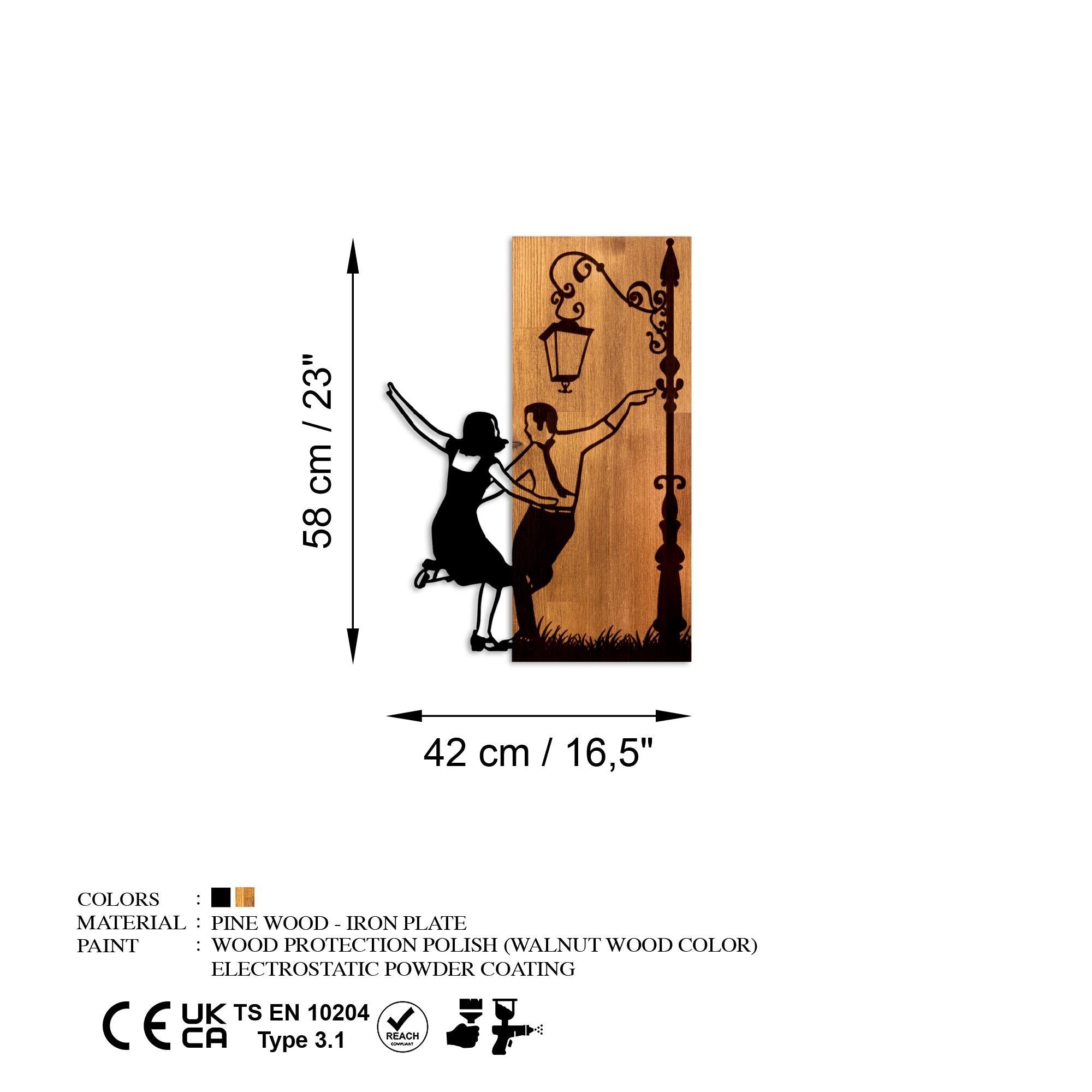 MA-451 Ahşap Metal Duvar Tablosu | ByLamp