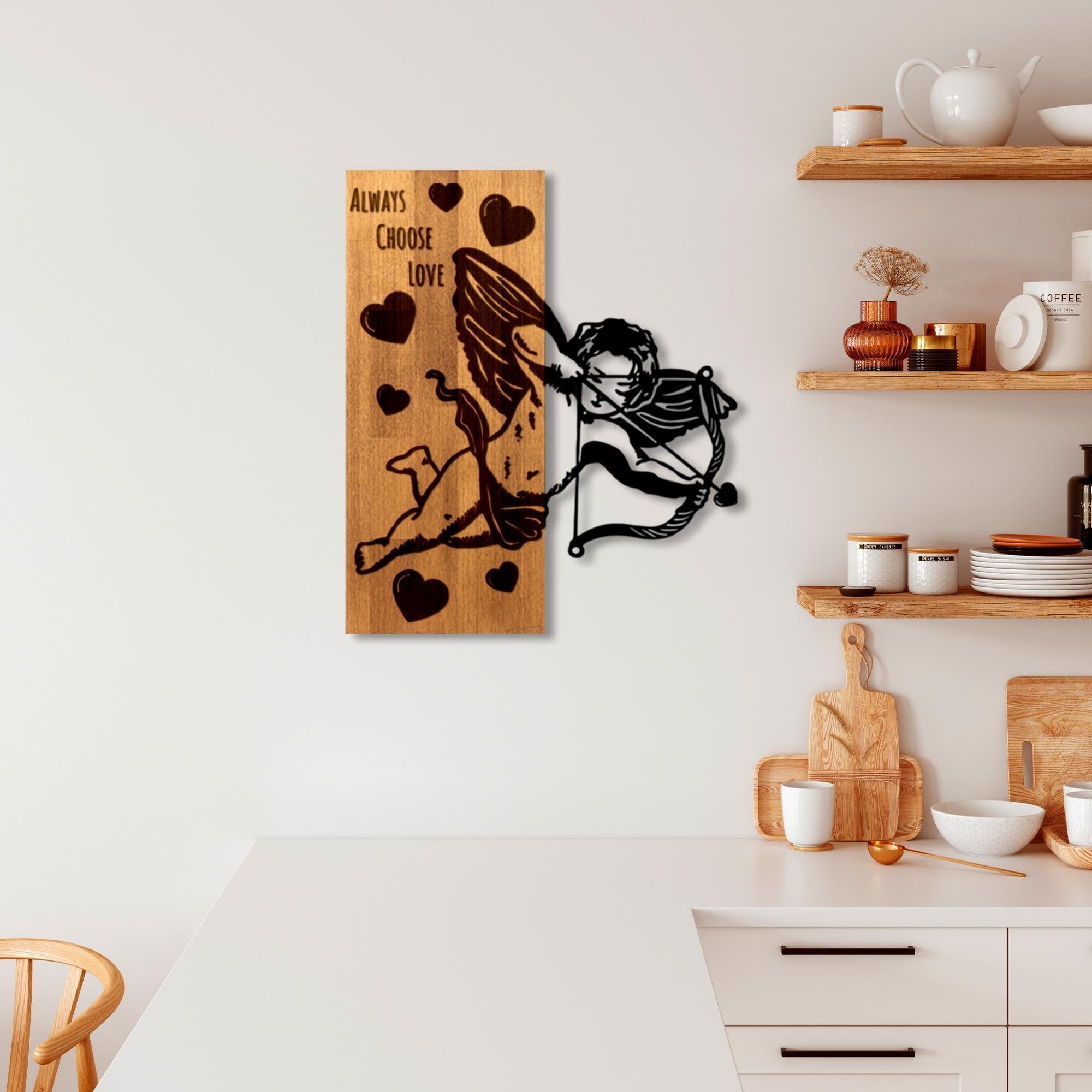 MA-454 Ahşap Metal Duvar Tablosu | ByLamp