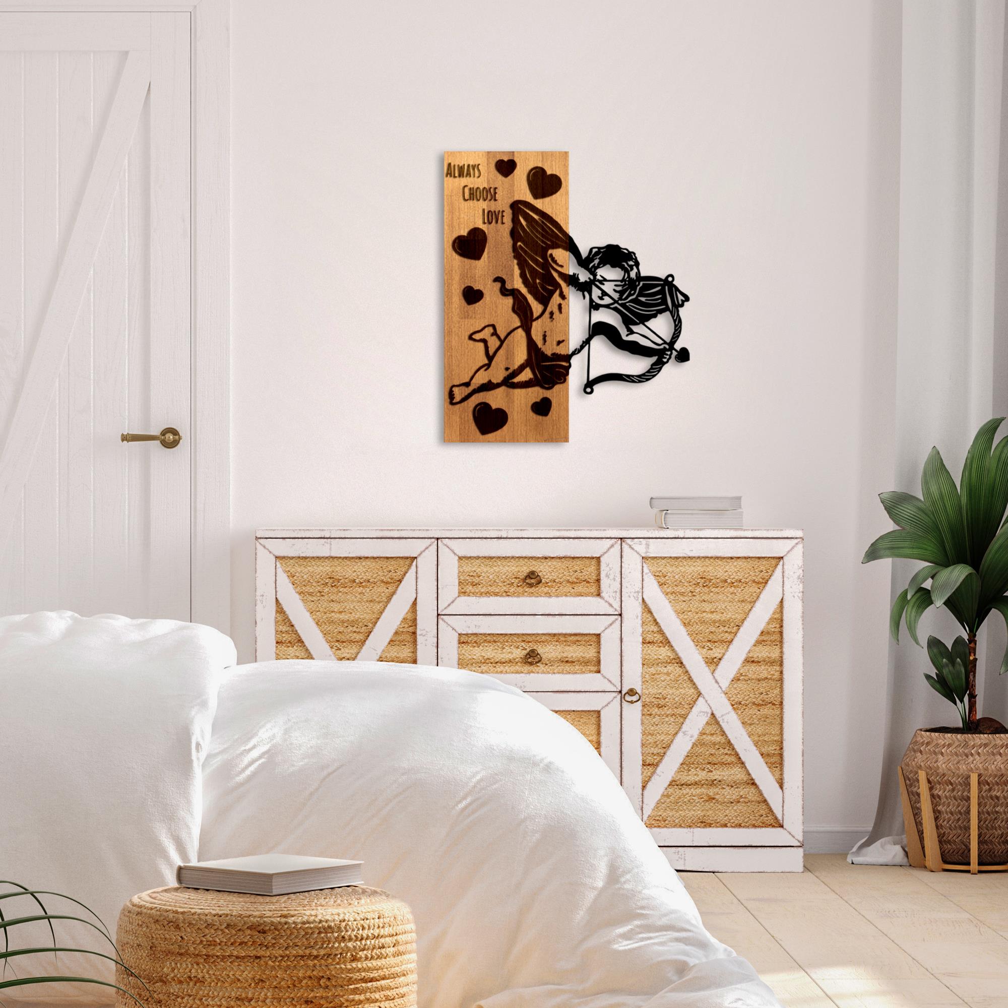 MA-454 Ahşap Metal Duvar Tablosu | ByLamp