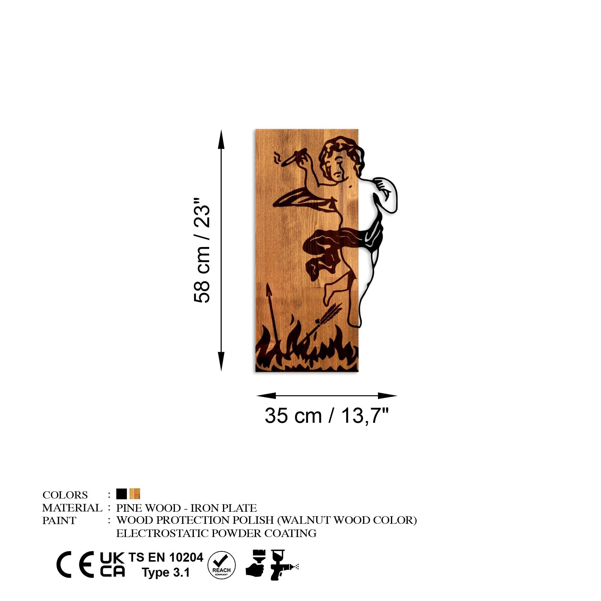 MA-457 Ahşap Metal Duvar Tablosu | ByLamp