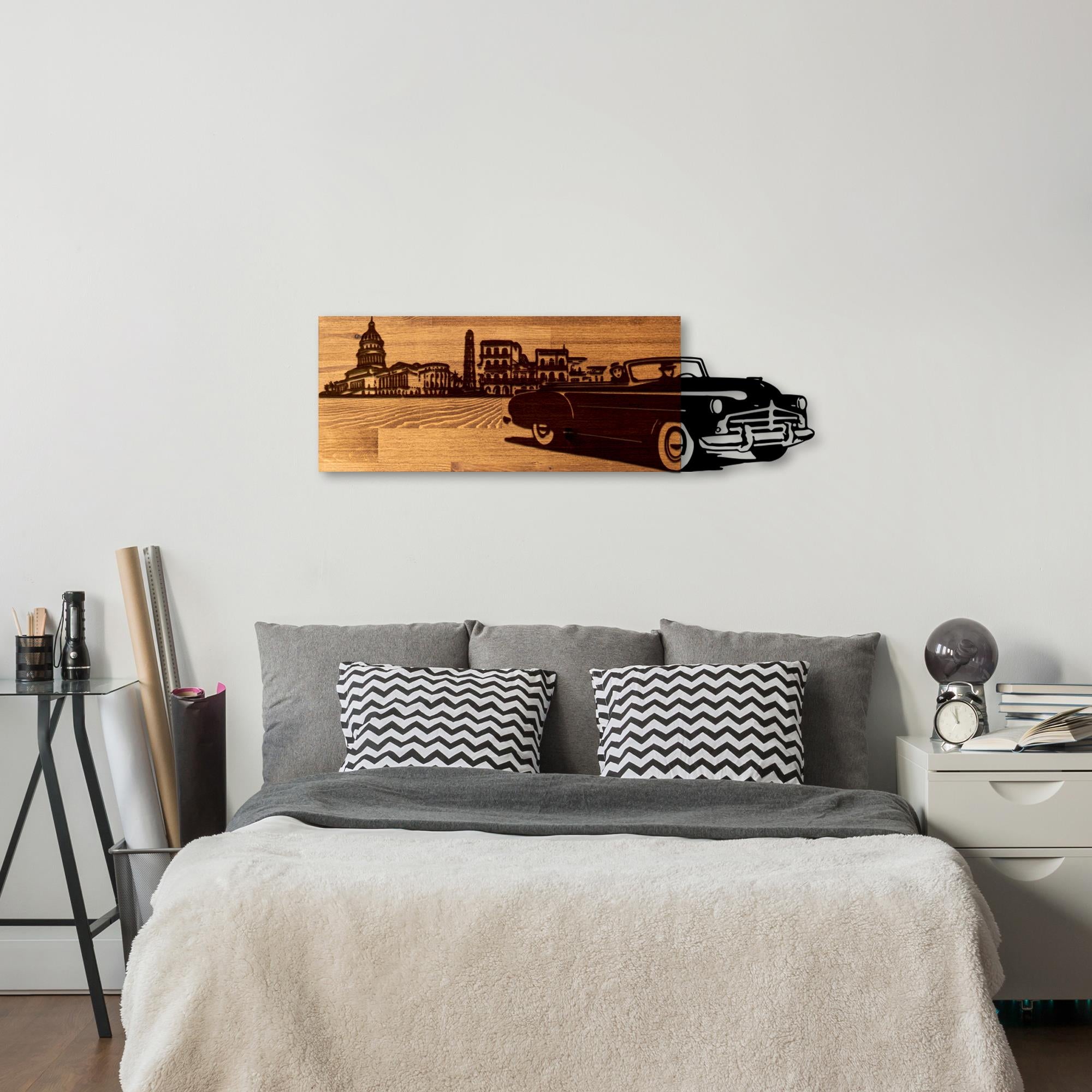 MA-461 Ahşap Metal Duvar Tablosu | ByLamp