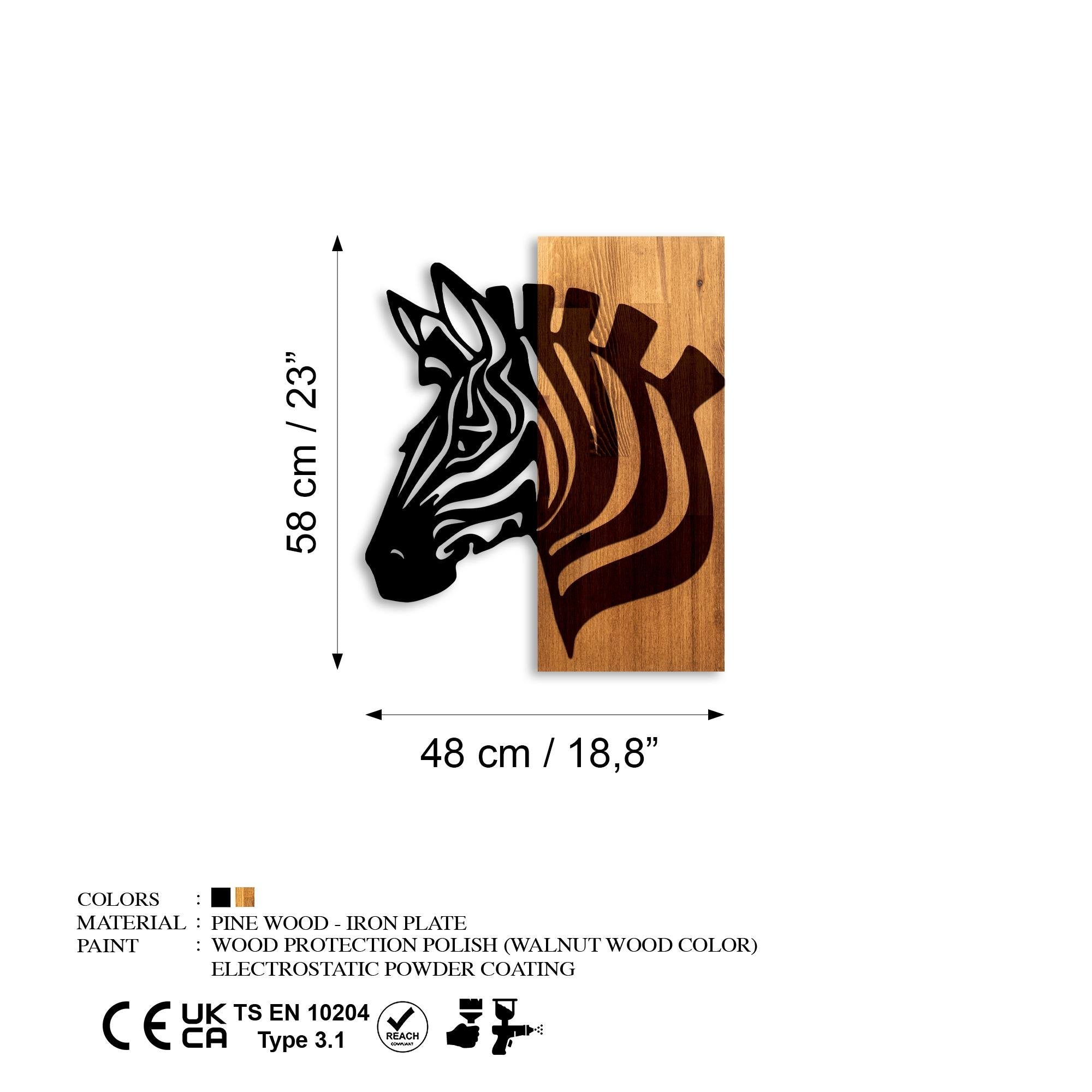 MA-462 Ahşap Metal Duvar Tablosu | ByLamp