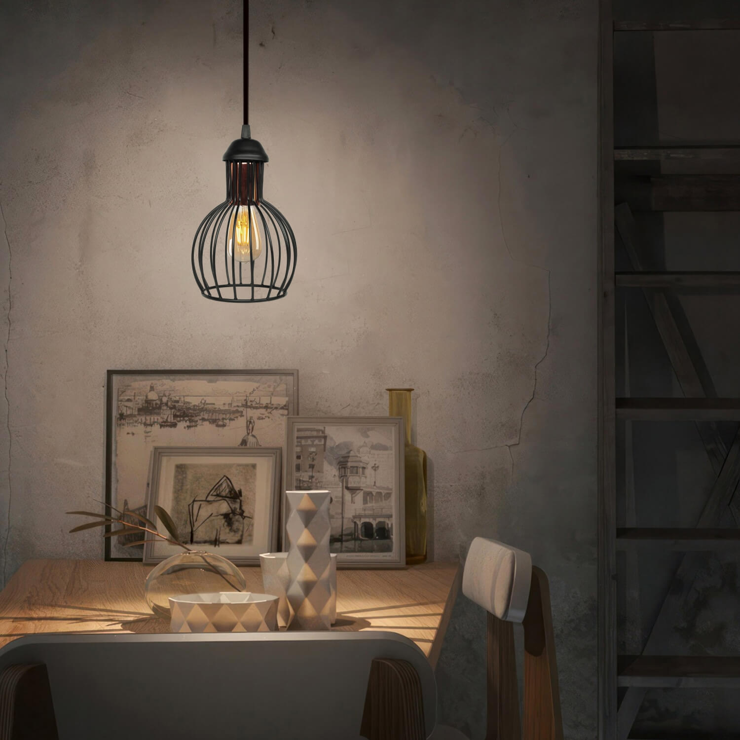 Magnolia Single Mini Wire Pendant Lighting | ByLamp