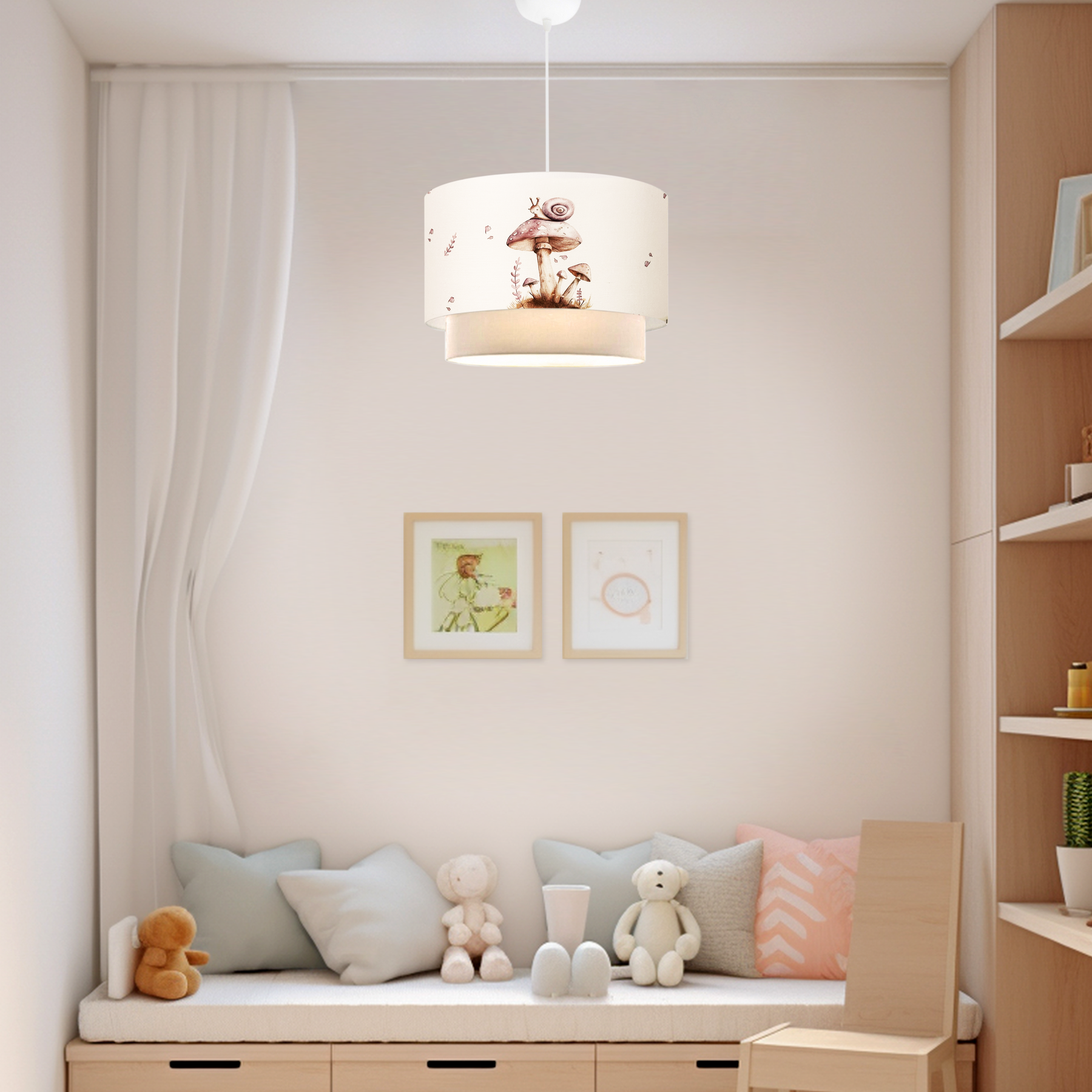 Kids Room Sleeping Cute Rabbit Pendant Chandelier Lamp | ByLamp