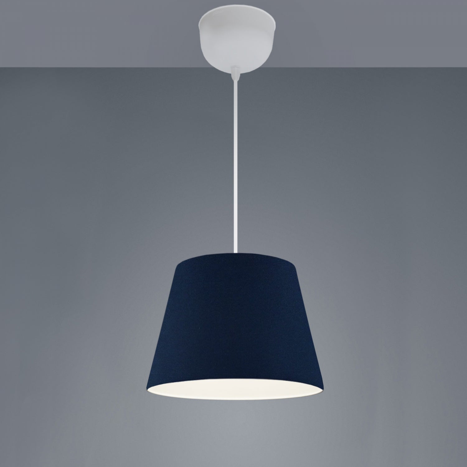 Marine Series 22' Navy Blue Fabric Lampshade Pendant Lamp | ByLamp