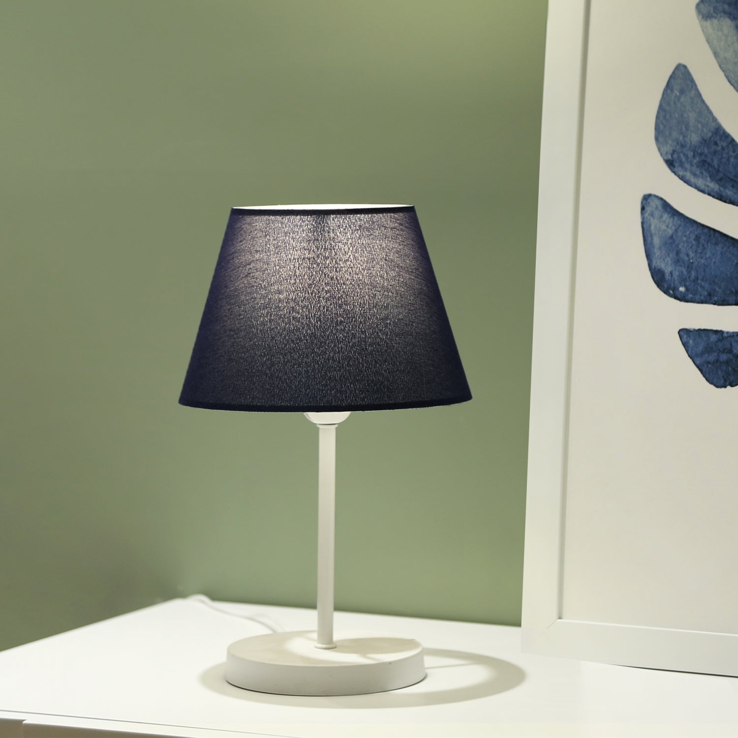 Marine Series Navy Blue Fabric Lampshade | ByLamp