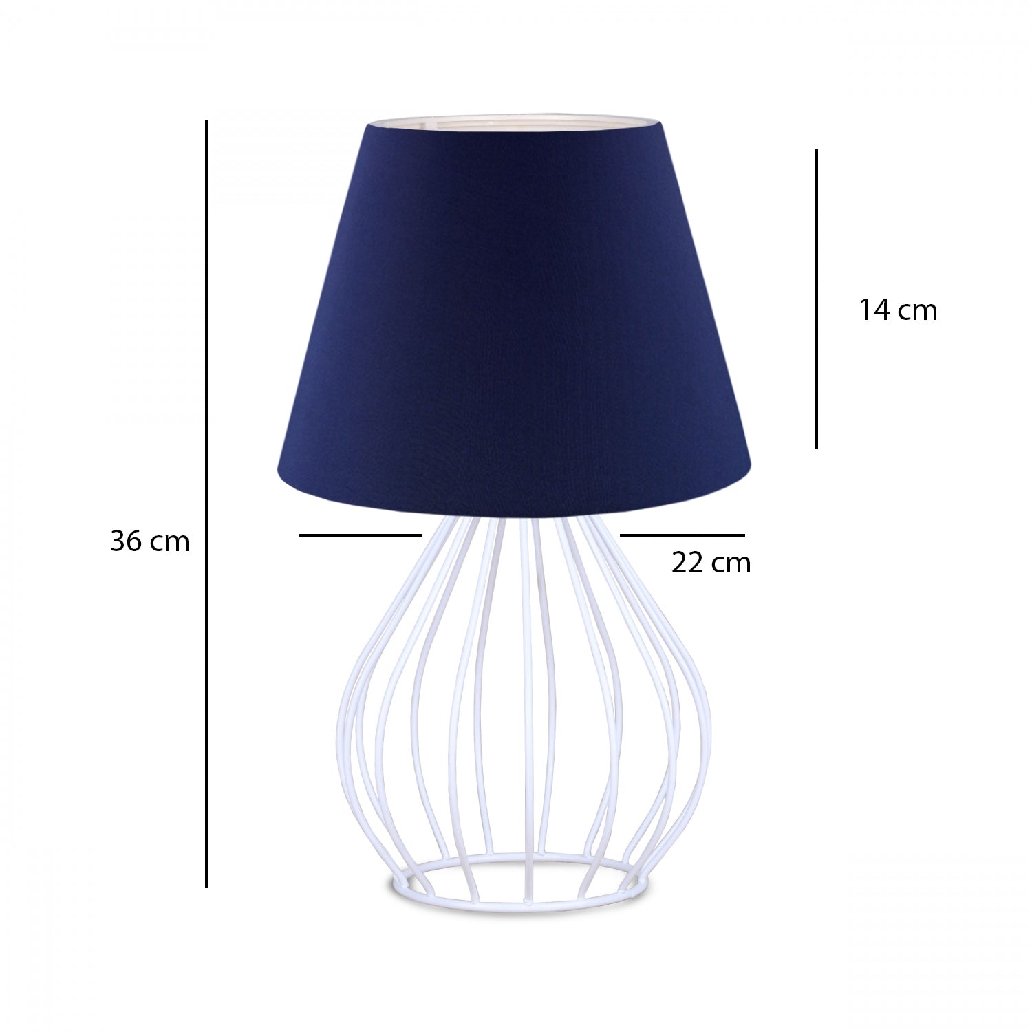 Marine Series Navy Blue Fabric Metal Wire Lampshade | ByLamp