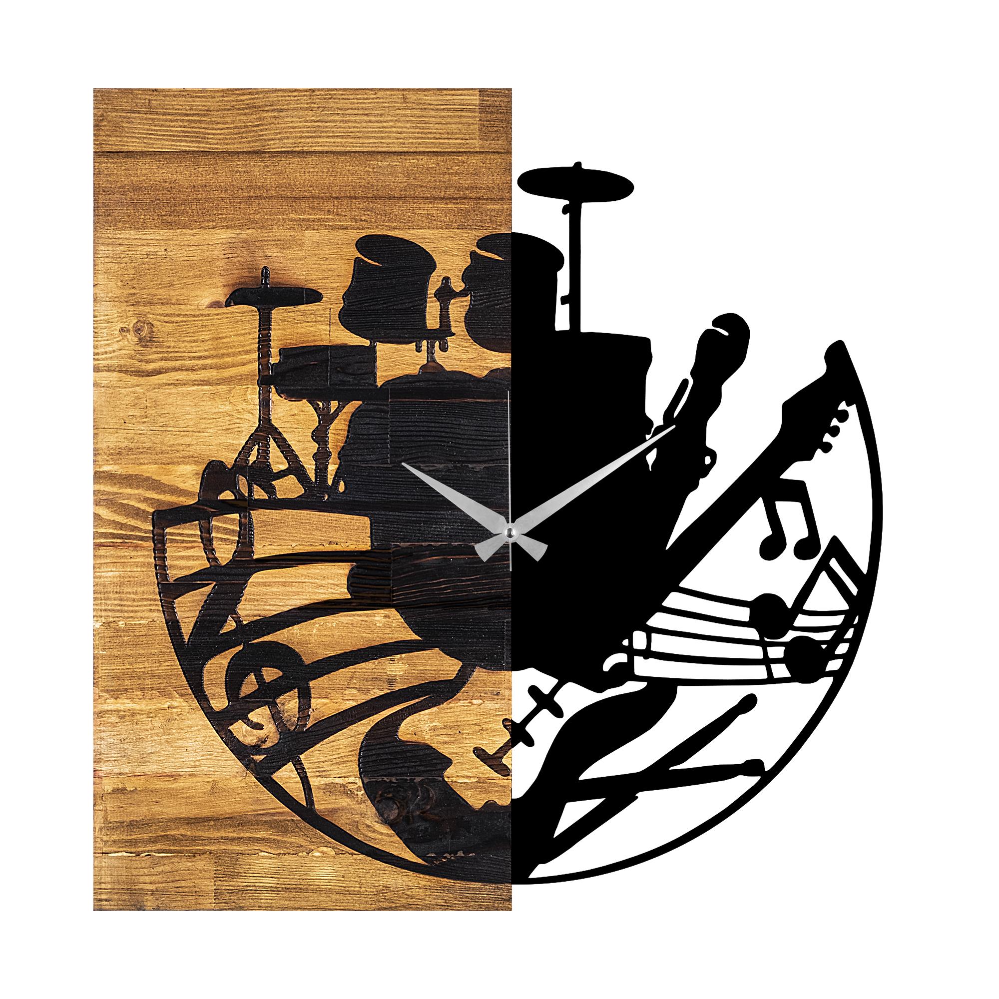 MAS-033 Dekoratif Ahşap Metal Duvar Saati | ByLamp