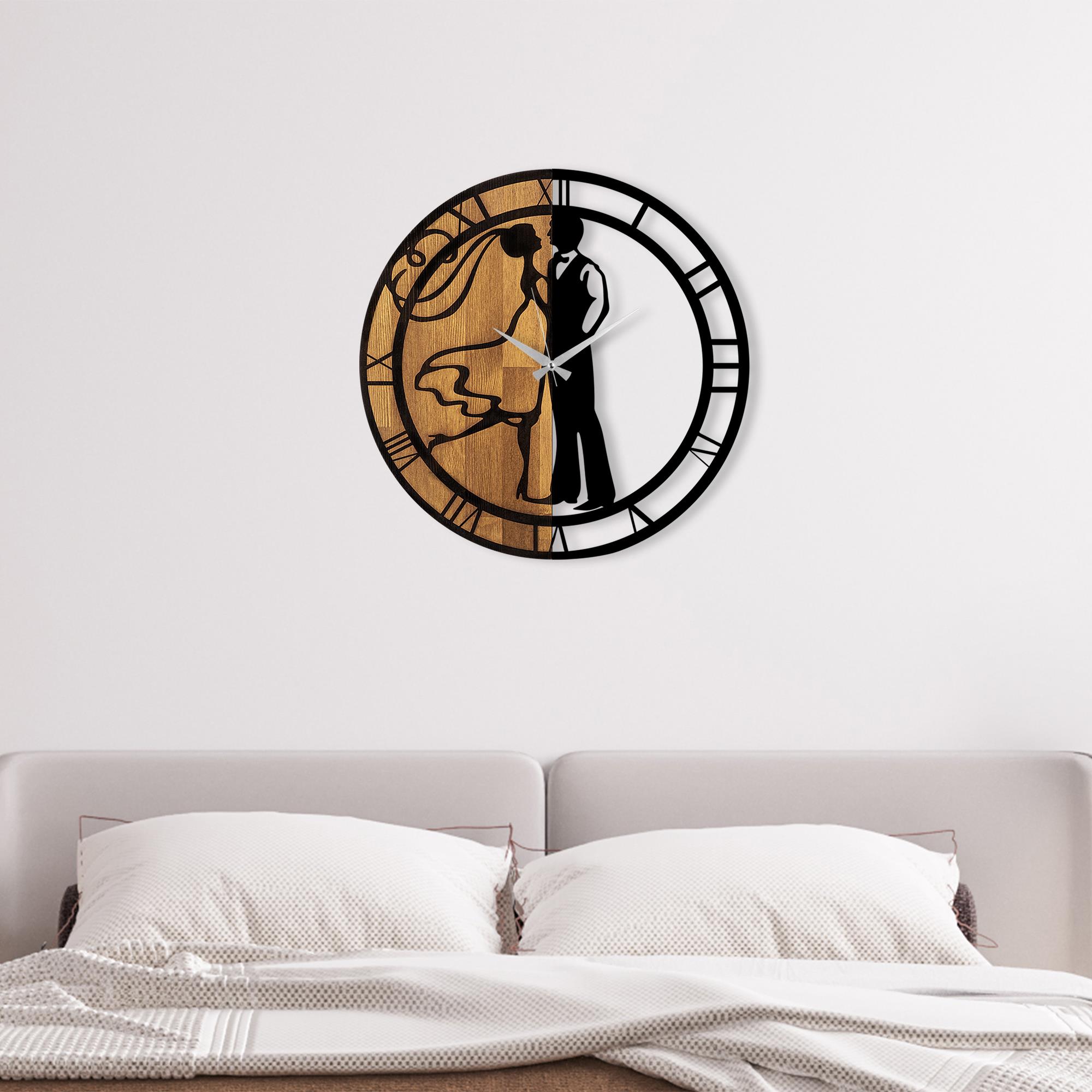 MAS-066 Dekoratif Ahşap Metal Duvar Saati | ByLamp