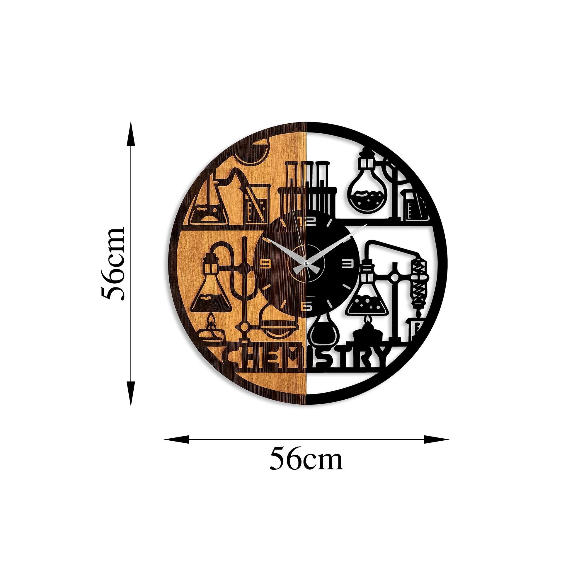 MAS-076 Dekoratif Ahşap Metal Duvar Saati | ByLamp