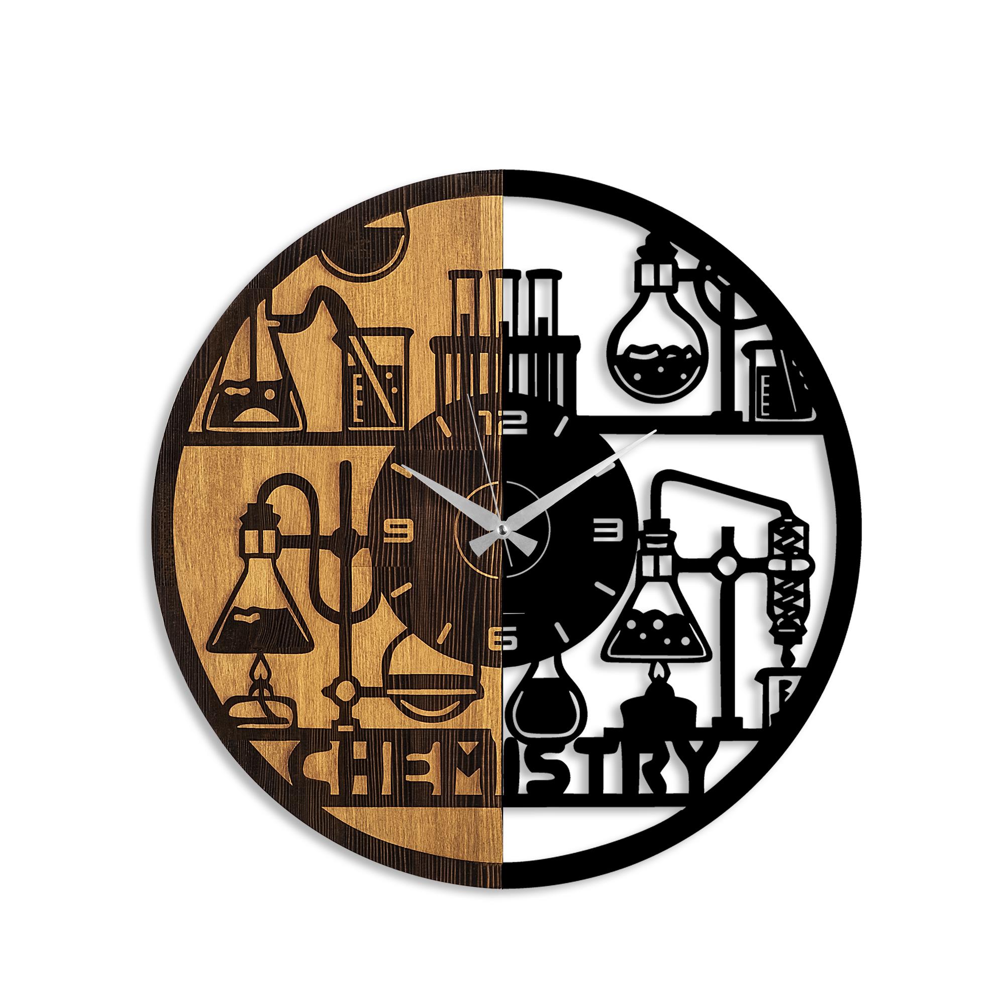 MAS-076 Dekoratif Ahşap Metal Duvar Saati | ByLamp