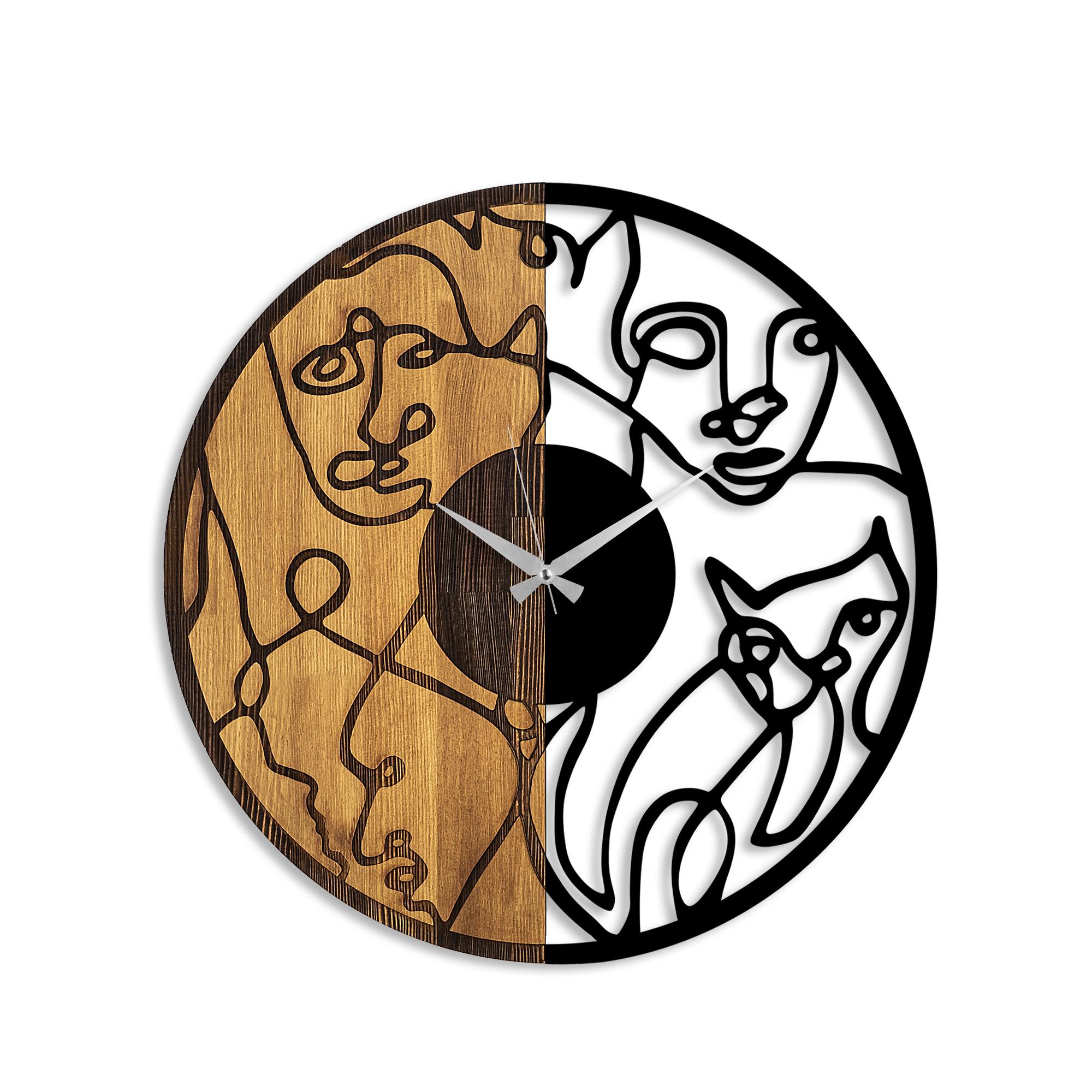 MAS-081 Dekoratif Ahşap Metal Duvar Saati | ByLamp