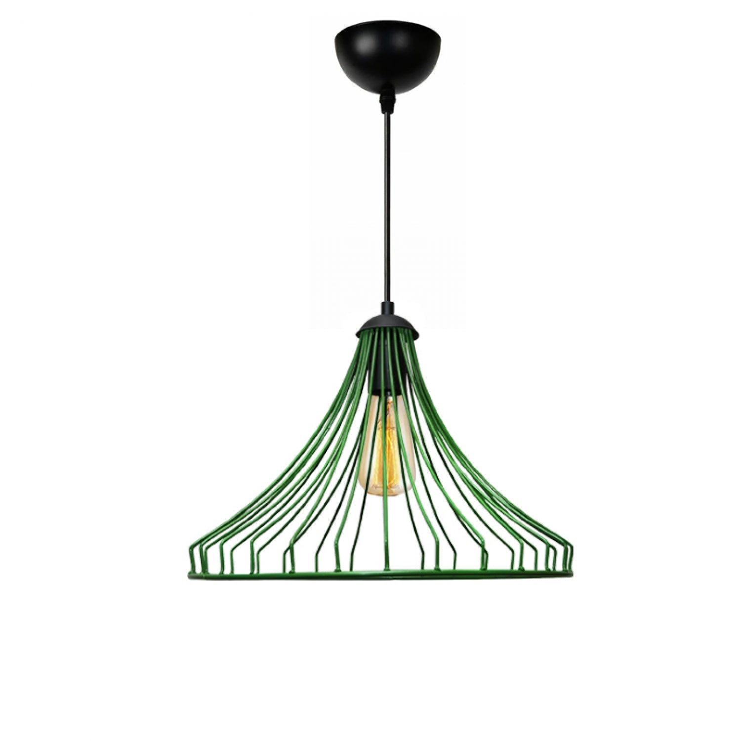 Metal Cage Green Wire Pendant Lighting | ByLamp