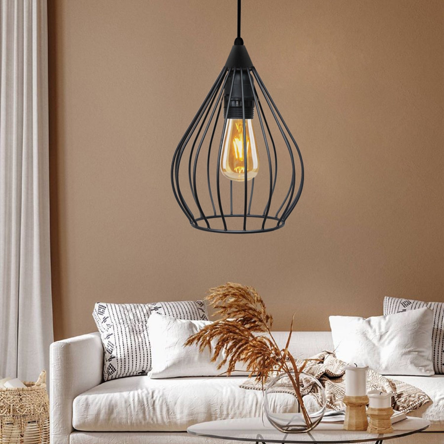 Metal Wire Black Mini Wire Pendant Lighting | ByLamp