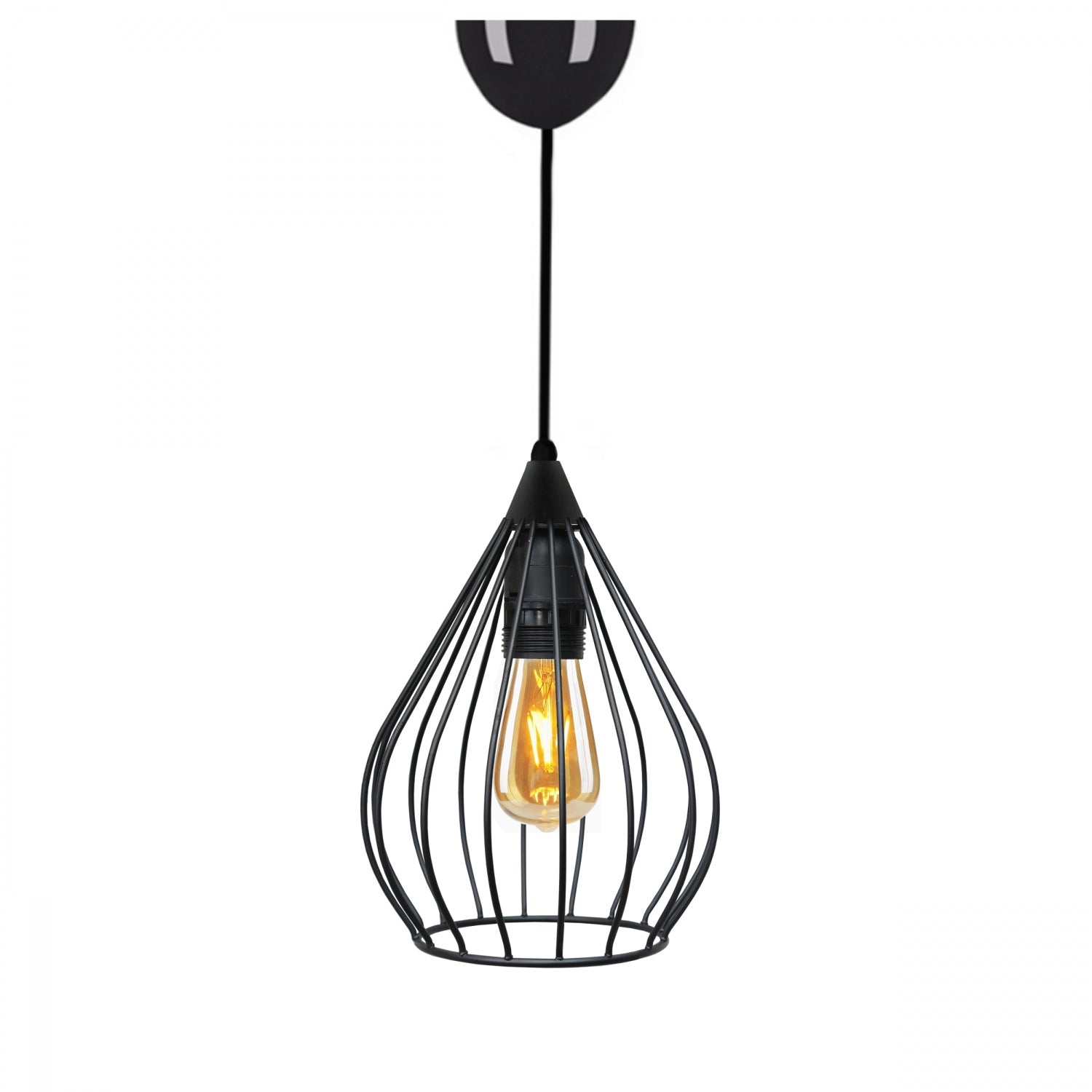 Metal Wire Black Mini Wire Pendant Lighting | ByLamp