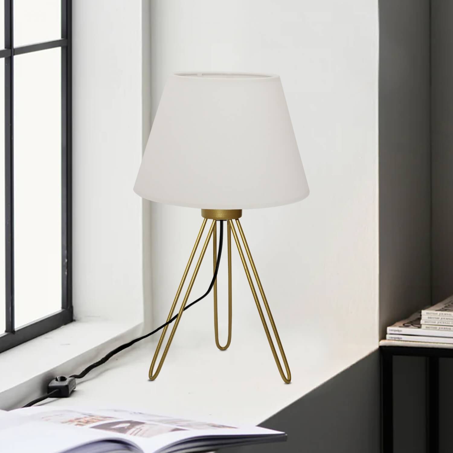 Metal Tripod Lampshade - Cream / Antique - 26 cm | ByLamp