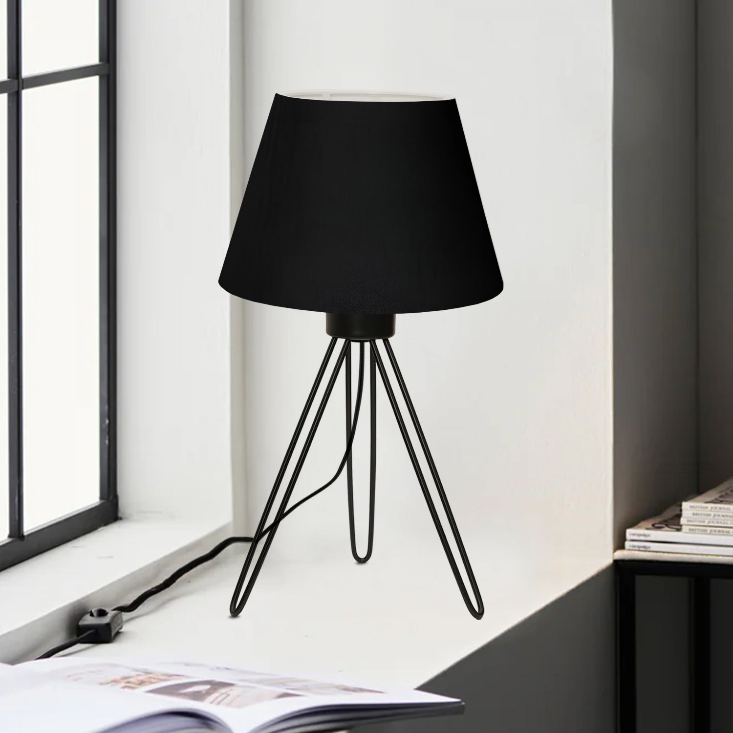 Metal Tripod Lampshade - Black / Antique - 26 cm | ByLamp