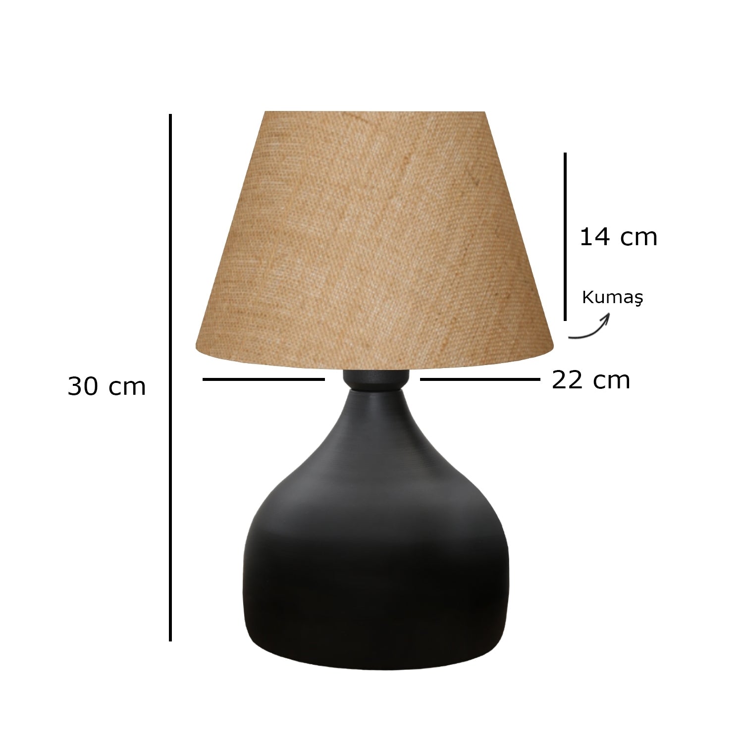 Milano Metal Body Jute Lampshade Table Lamp | ByLamp