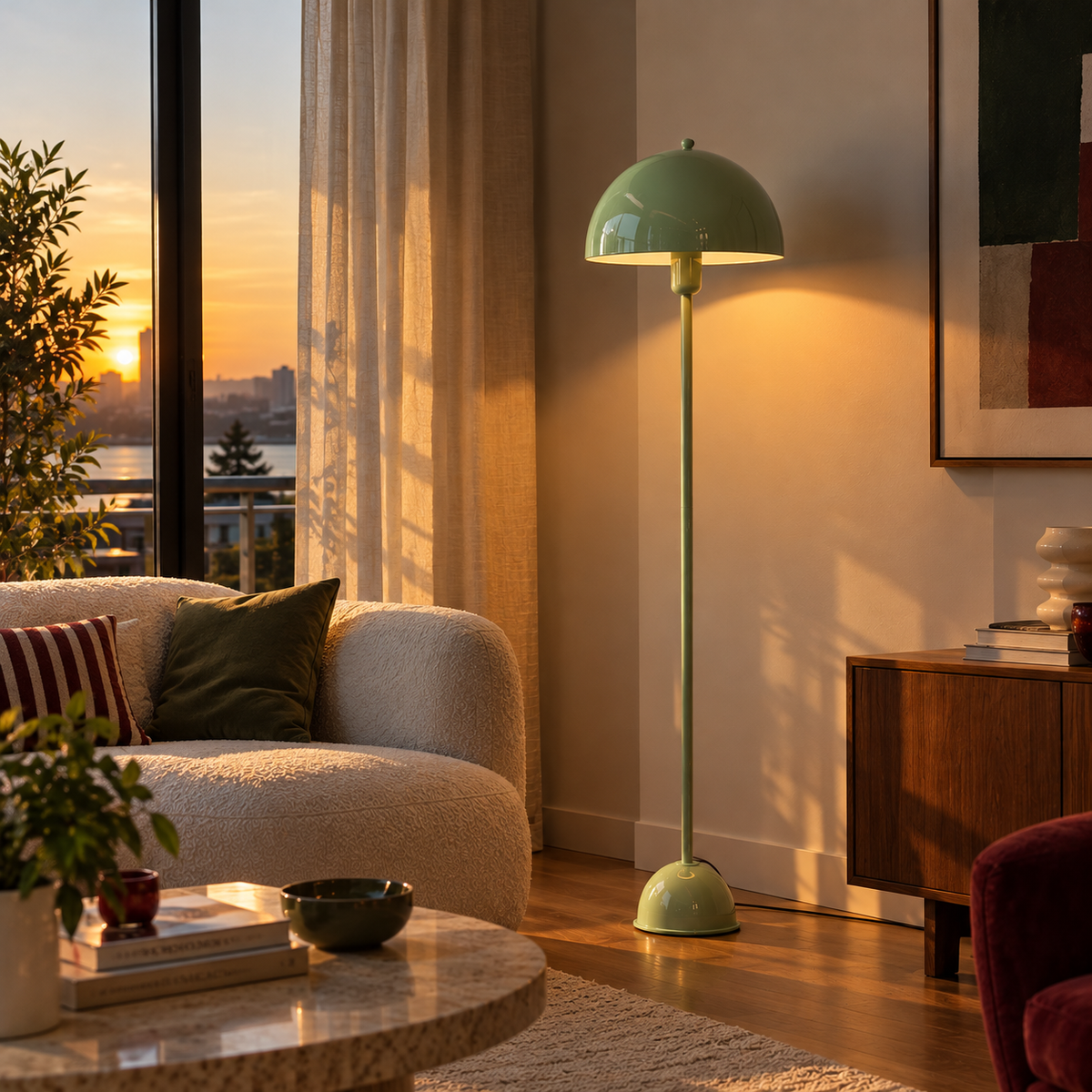 Soho Mint Yeşili Metal Lambader | ByLamp