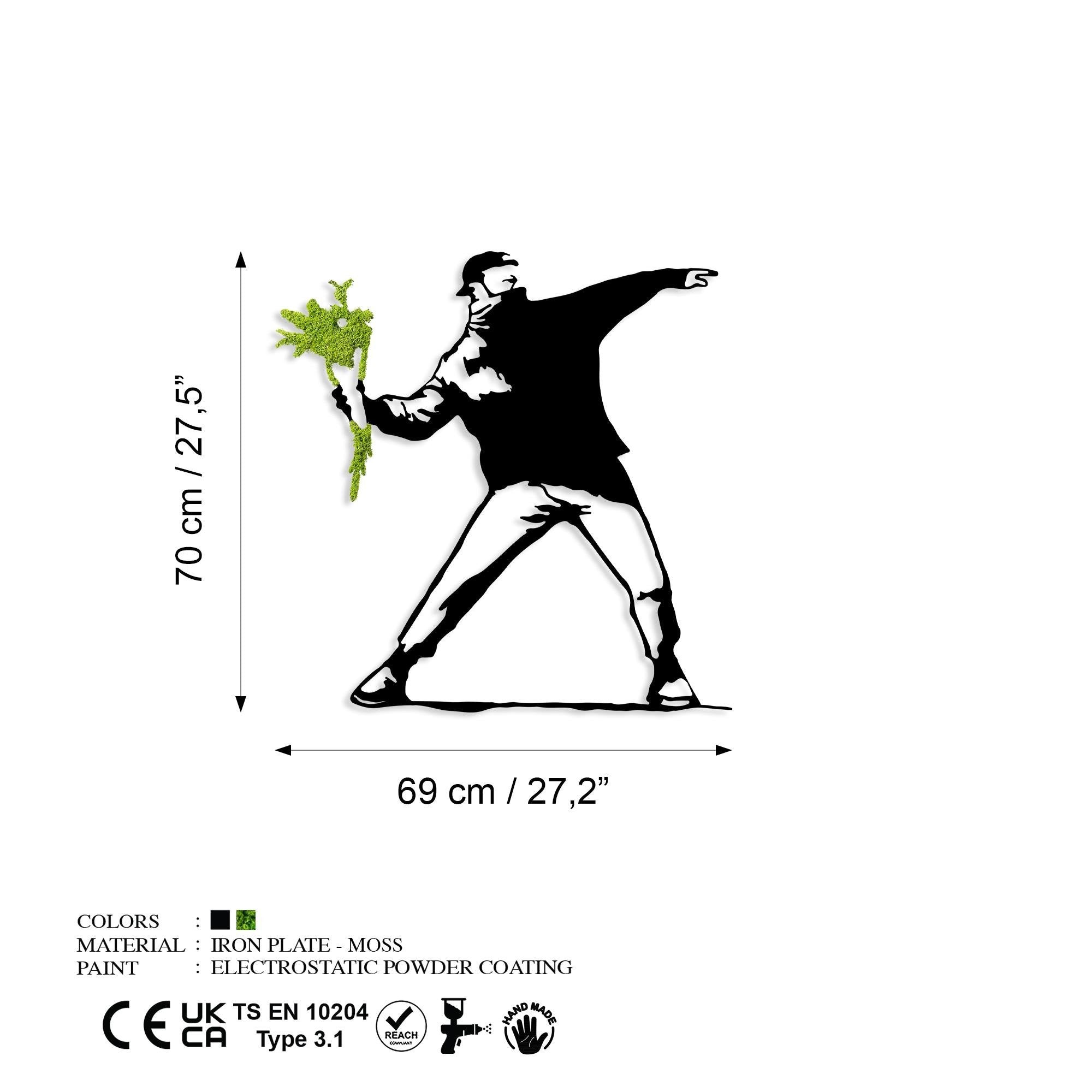 MODEL-1064-A Dekoratif Yosun Duvar Tablosu | ByLamp