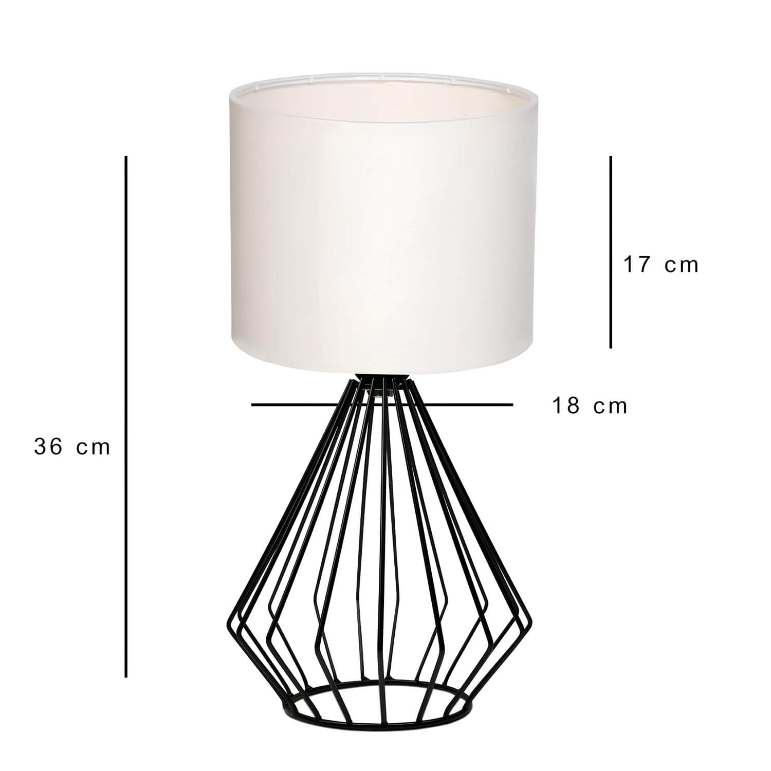 Modern Metal Wire White Hat Table Lamp Lampshade | ByLamp