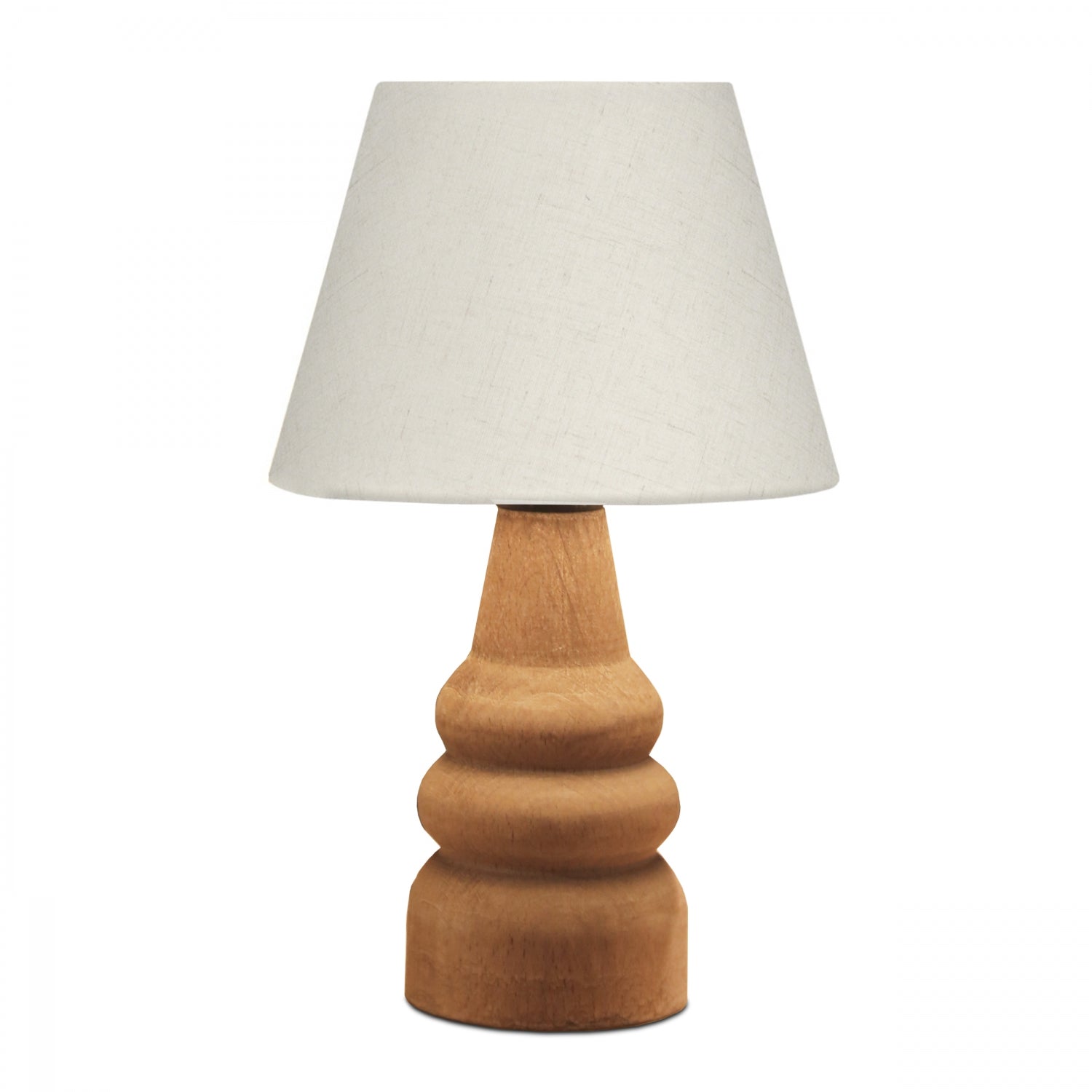 Natural Wood Jute Fabric Headboard Lampshade Table Lamp | ByLamp