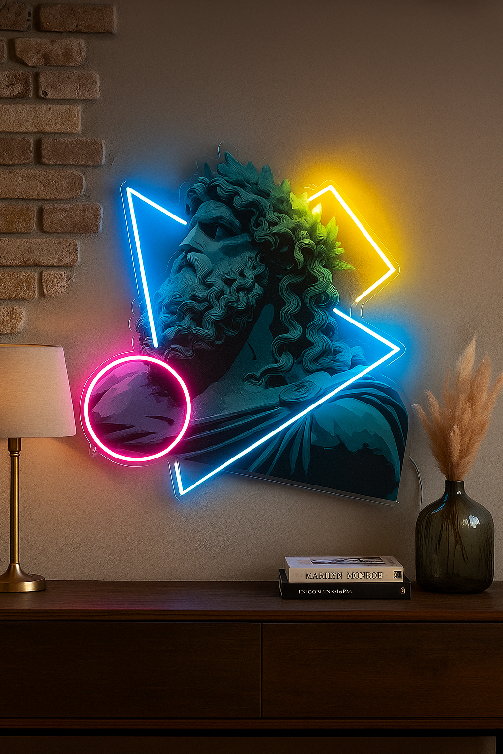 Neptün Deniz Tanrısı Neon Lamba | ByLamp