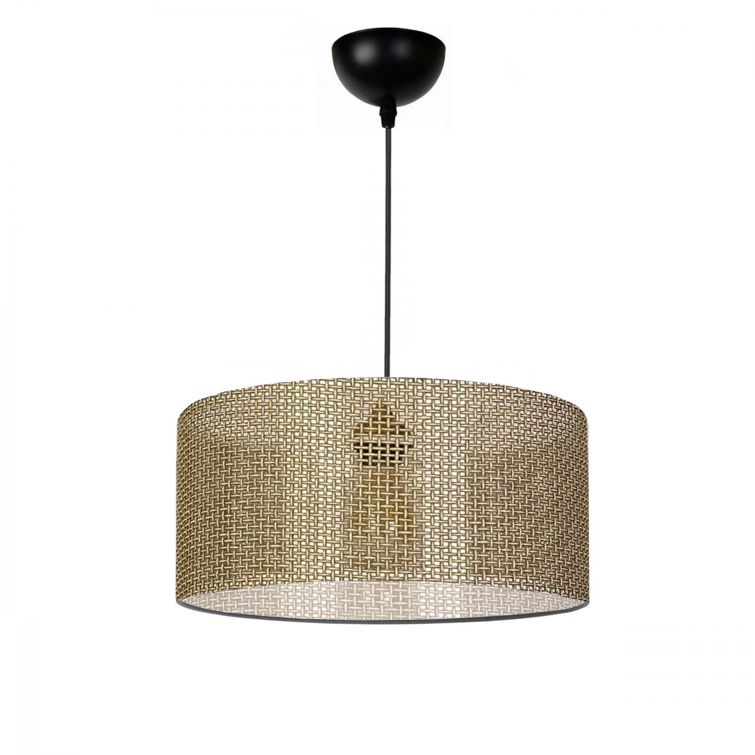 Knitted Patterned 38 cm Drum Lampshade Pendant Lamp | ByLamp